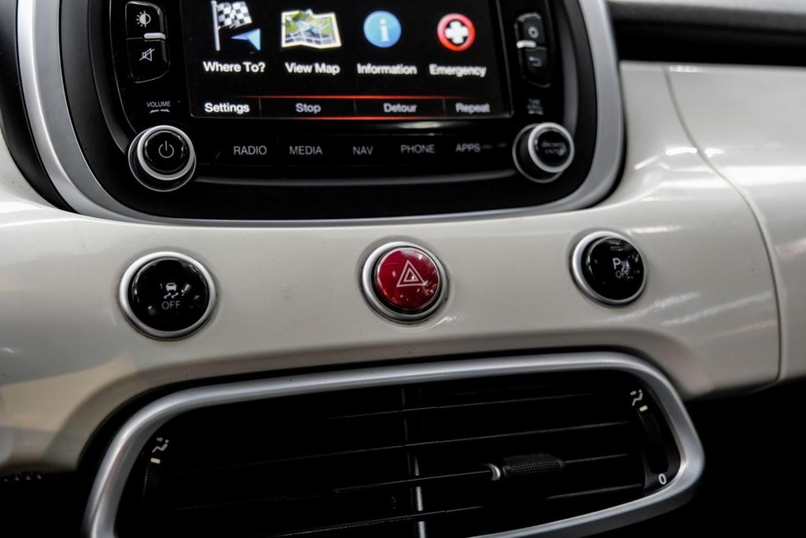 2016 White Clearcoat /Black Fiat 500X Lounge (ZFBCFXDT9GP) with an 2.4L I4 MultiAir engine, Automatic transmission, located at 15300 Midway Rd., Addison, TX, 75001, (972) 702-0011, 32.958321, -96.838074- Photo#30