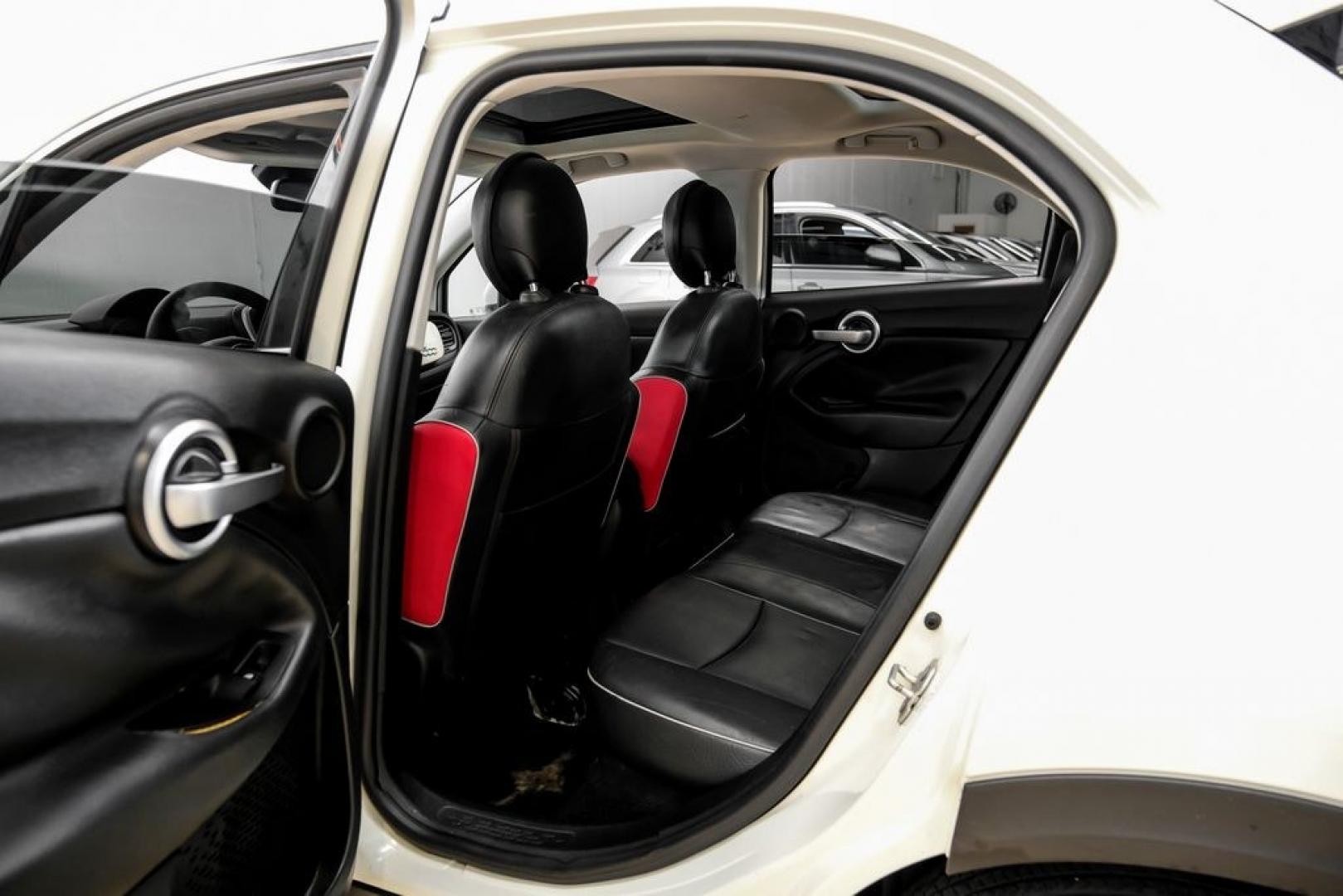 2016 White Clearcoat /Black Fiat 500X Lounge (ZFBCFXDT9GP) with an 2.4L I4 MultiAir engine, Automatic transmission, located at 15300 Midway Rd., Addison, TX, 75001, (972) 702-0011, 32.958321, -96.838074- Photo#42