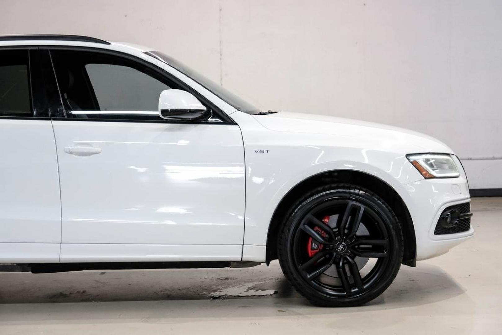 2016 Ibis White /black Audi SQ5 3.0T Premium Plus (WA1CCAFP8GA) with an 3.0L V6 Turbocharged DOHC 24V ULEV II 354hp engine, Automatic transmission, located at 15300 Midway Rd., Addison, TX, 75001, (972) 702-0011, 32.958321, -96.838074- Photo#9