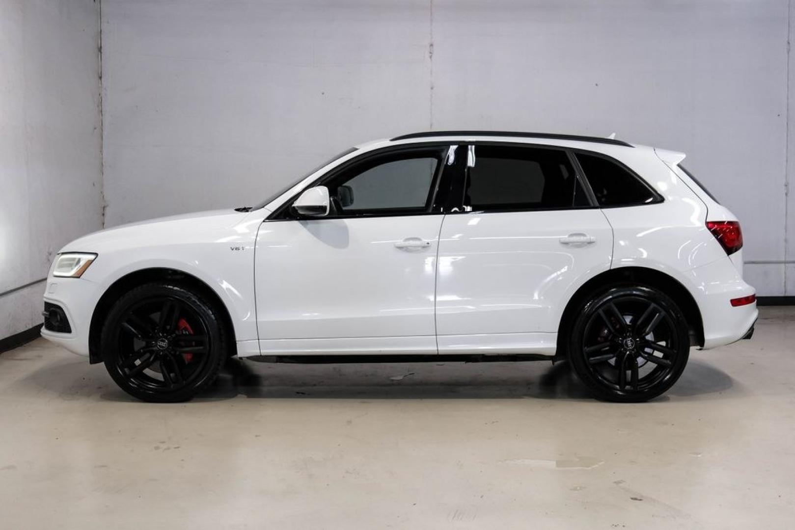 2016 Ibis White /black Audi SQ5 3.0T Premium Plus (WA1CCAFP8GA) with an 3.0L V6 Turbocharged DOHC 24V ULEV II 354hp engine, Automatic transmission, located at 15300 Midway Rd., Addison, TX, 75001, (972) 702-0011, 32.958321, -96.838074- Photo#13