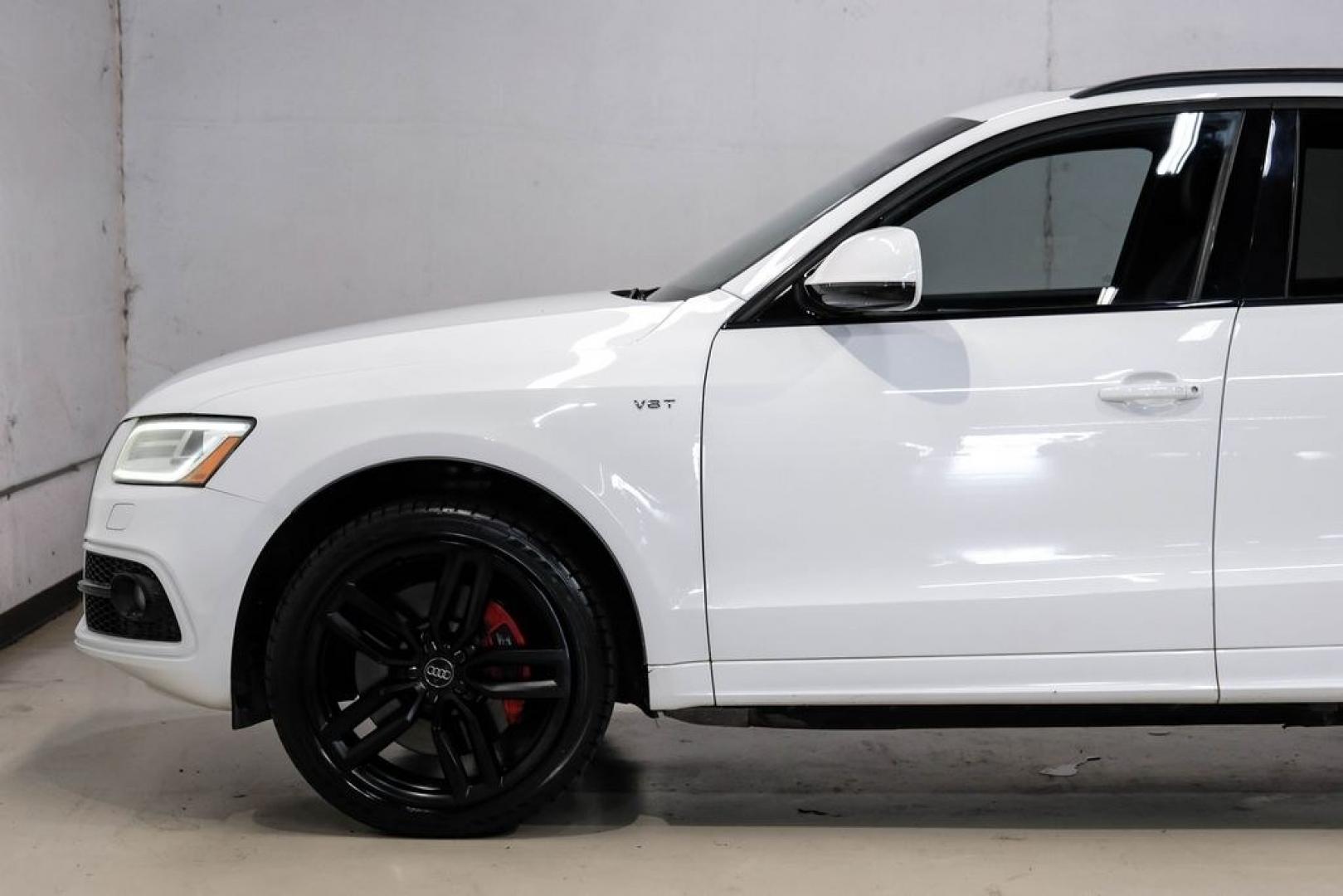 2016 Ibis White /black Audi SQ5 3.0T Premium Plus (WA1CCAFP8GA) with an 3.0L V6 Turbocharged DOHC 24V ULEV II 354hp engine, Automatic transmission, located at 15300 Midway Rd., Addison, TX, 75001, (972) 702-0011, 32.958321, -96.838074- Photo#14