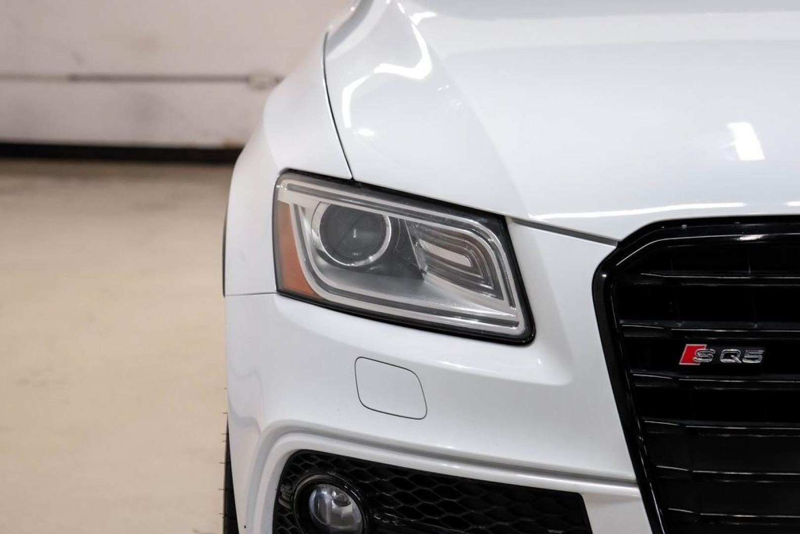 2016 Ibis White /black Audi SQ5 3.0T Premium Plus (WA1CCAFP8GA) with an 3.0L V6 Turbocharged DOHC 24V ULEV II 354hp engine, Automatic transmission, located at 15300 Midway Rd., Addison, TX, 75001, (972) 702-0011, 32.958321, -96.838074- Photo#56