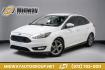 2017 Oxford White /Medium Light Stone Ford Focus SE (1FADP3FE0HL) with an EcoBoost 1.0L I3 GTDi DOHC Turbocharged VCT engine, Automatic transmission, located at 15300 Midway Rd., Addison, TX, 75001, (972) 702-0011, 32.958321, -96.838074- Photo#0