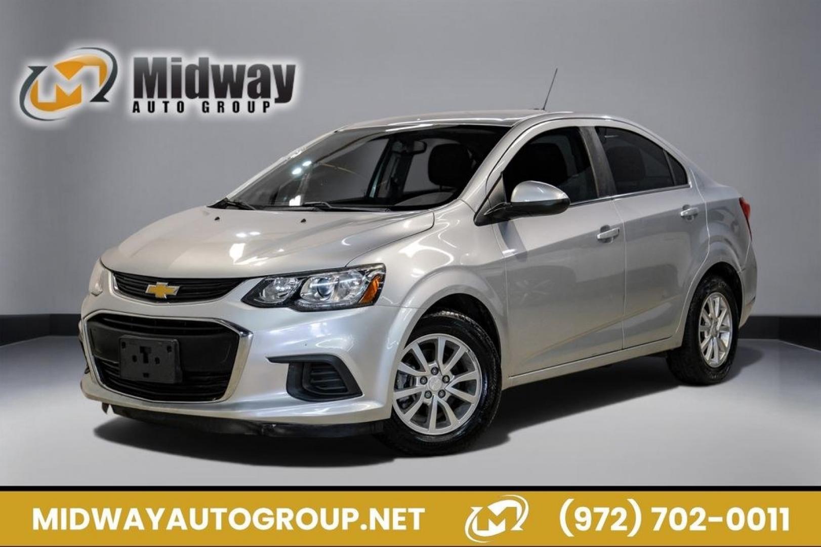 2020 Silver Ice Metallic /Jet Black/Dark Titanium Chevrolet Sonic LT (1G1JD5SB5L4) with an I4 engine, Automatic transmission, located at 15300 Midway Rd., Addison, TX, 75001, (972) 702-0011, 32.958321, -96.838074- Photo#0