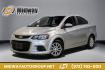 2020 Silver Ice Metallic /Jet Black/Dark Titanium Chevrolet Sonic LT (1G1JD5SB5L4) with an I4 engine, Automatic transmission, located at 15300 Midway Rd., Addison, TX, 75001, (972) 702-0011, 32.958321, -96.838074- Photo#0