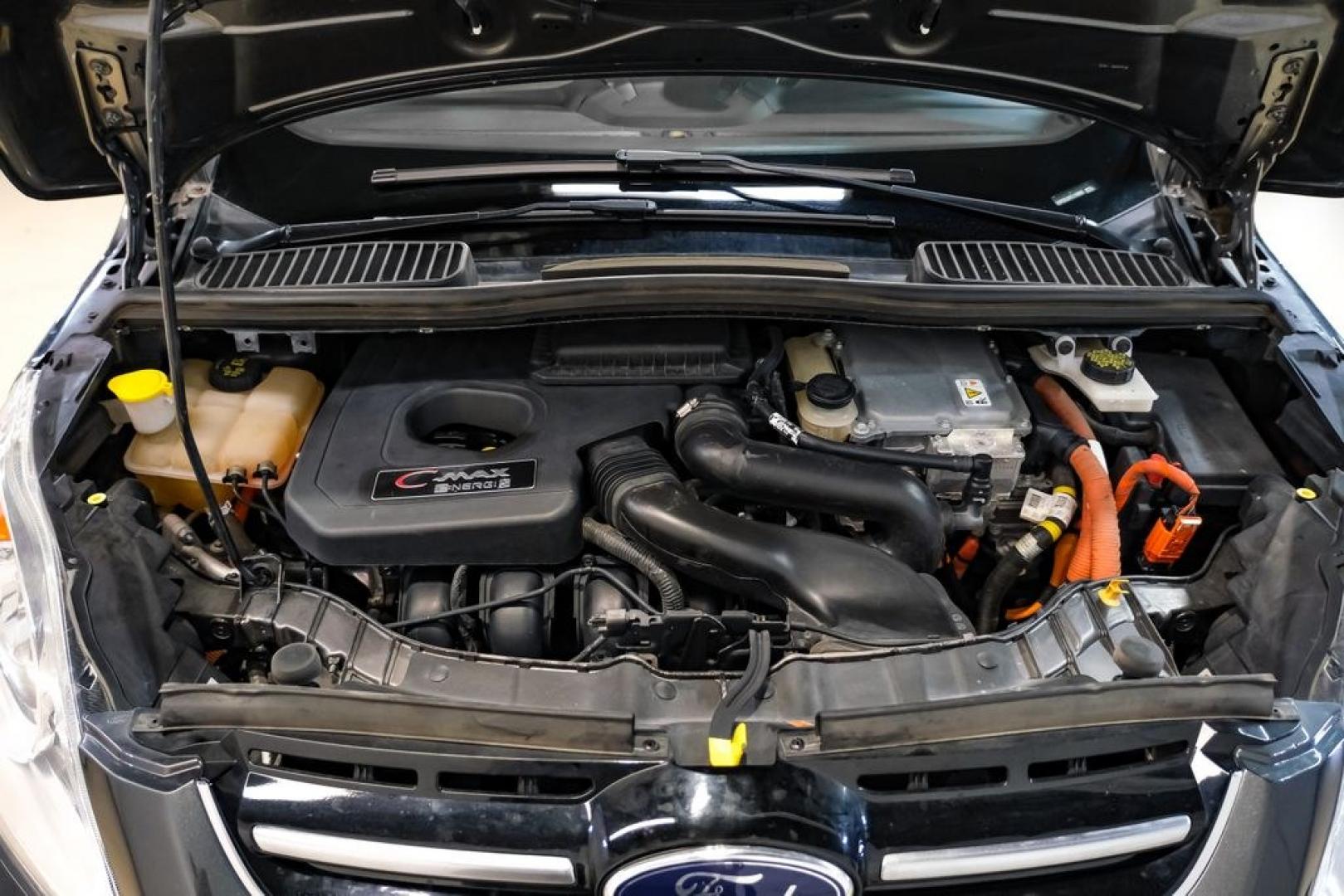2015 Magnetic /Medium Light Stone Ford C-Max Energi SEL (1FADP5CUXFL) with an I4 Hybrid engine, CVT transmission, located at 15300 Midway Rd., Addison, TX, 75001, (972) 702-0011, 32.958321, -96.838074- Photo#46
