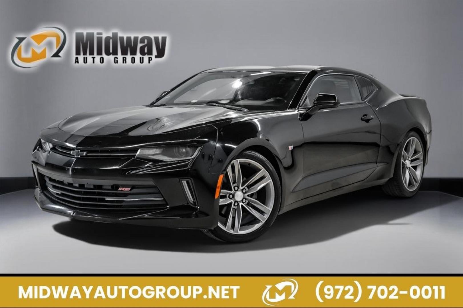 2018 Black /Jet Black Chevrolet Camaro 1LS (1G1FA1RX2J0) with an 2.0L Turbocharged engine, Manual transmission, located at 15300 Midway Rd., Addison, TX, 75001, (972) 702-0011, 32.958321, -96.838074- Photo#0