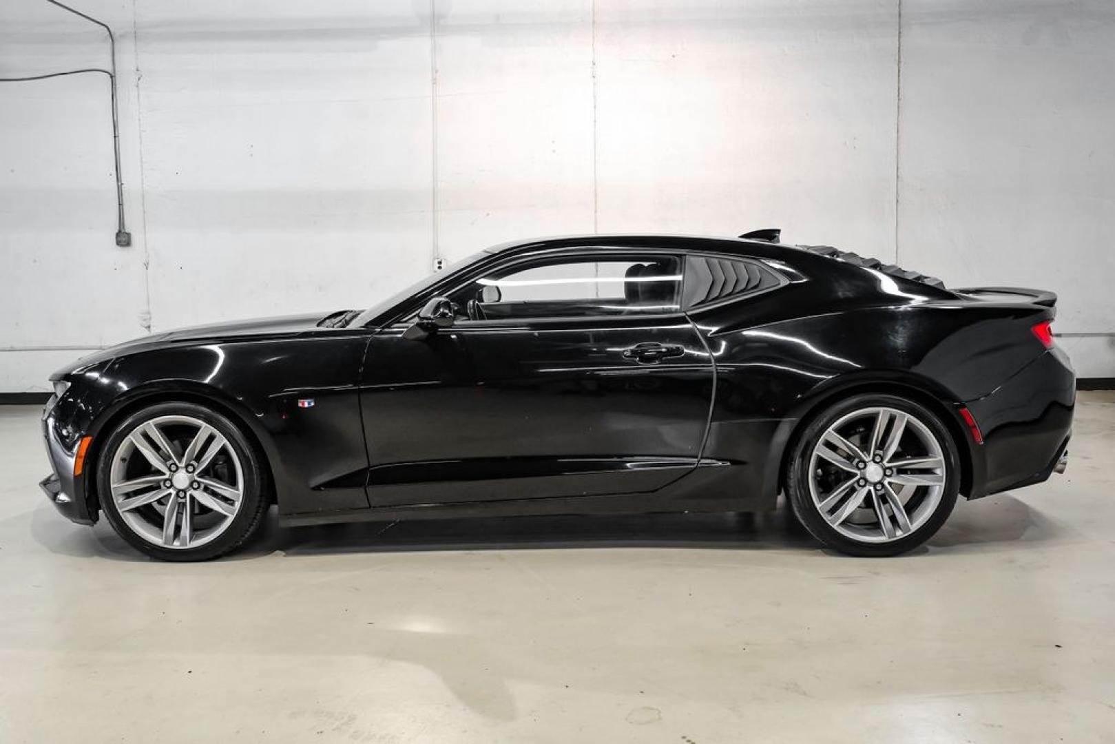 2018 Black /Jet Black Chevrolet Camaro 1LS (1G1FA1RX2J0) with an 2.0L Turbocharged engine, Manual transmission, located at 15300 Midway Rd., Addison, TX, 75001, (972) 702-0011, 32.958321, -96.838074- Photo#8