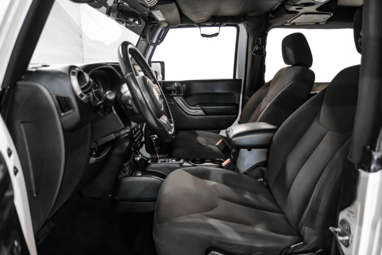 2015 Bright White Clearcoat /Black Jeep Wrangler Sport (1C4AJWAG4FL) with an 3.6L V6 24V VVT engine, Automatic transmission, located at 15300 Midway Rd., Addison, TX, 75001, (972) 702-0011, 32.958321, -96.838074- Photo#2