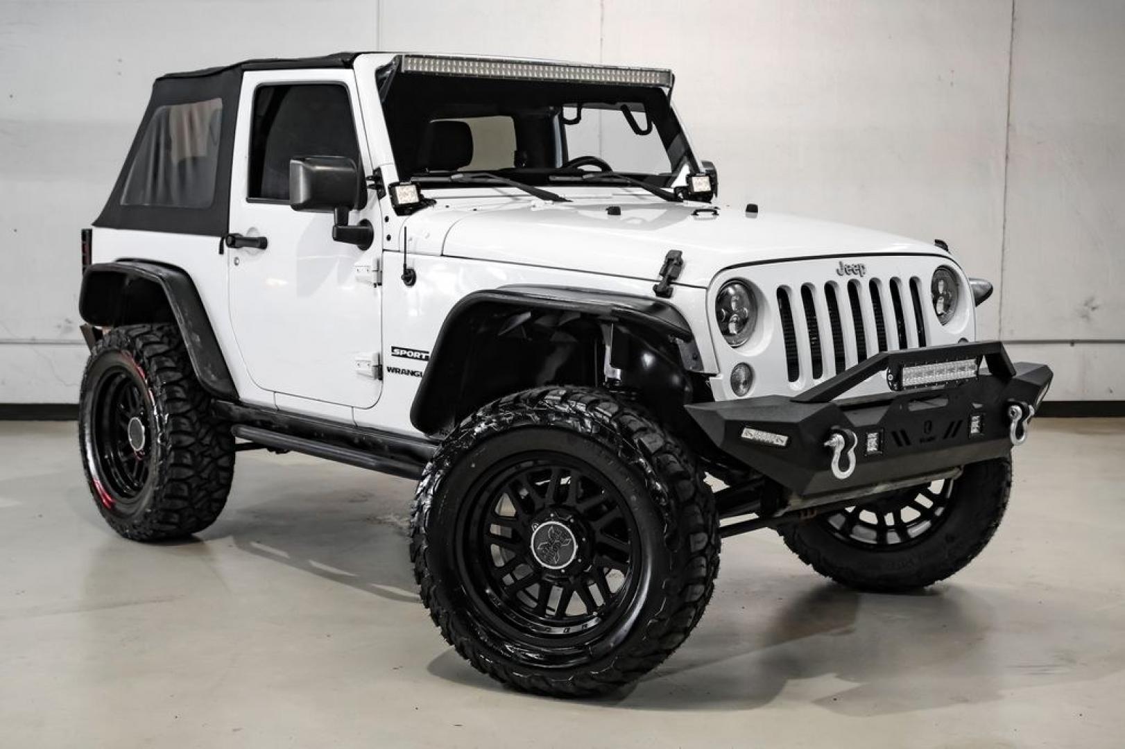 2015 Bright White Clearcoat /Black Jeep Wrangler Sport (1C4AJWAG4FL) with an 3.6L V6 24V VVT engine, Automatic transmission, located at 15300 Midway Rd., Addison, TX, 75001, (972) 702-0011, 32.958321, -96.838074- Photo#44