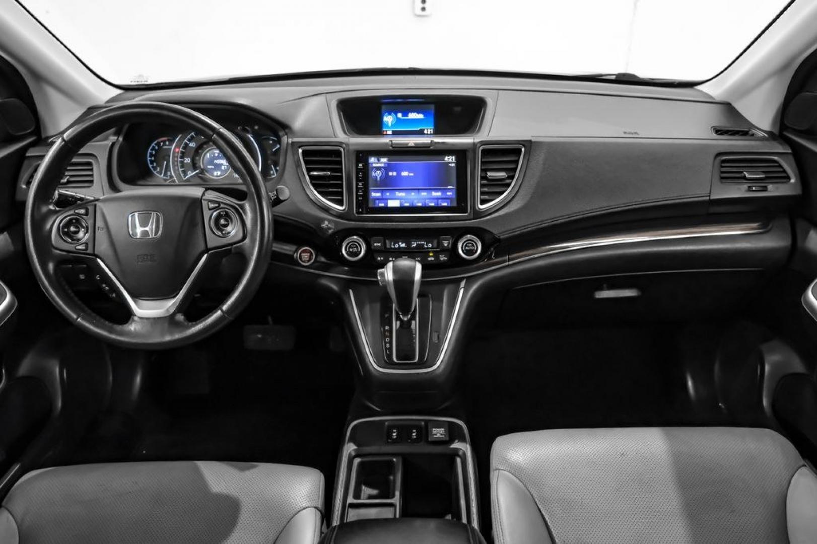 2015 Obsidian Blue Pearl /Gray Honda CR-V EX-L (2HKRM3H71FH) with an 2.4L I4 DOHC 16V i-VTEC engine, CVT transmission, located at 15300 Midway Rd., Addison, TX, 75001, (972) 702-0011, 32.958321, -96.838074- Photo#18