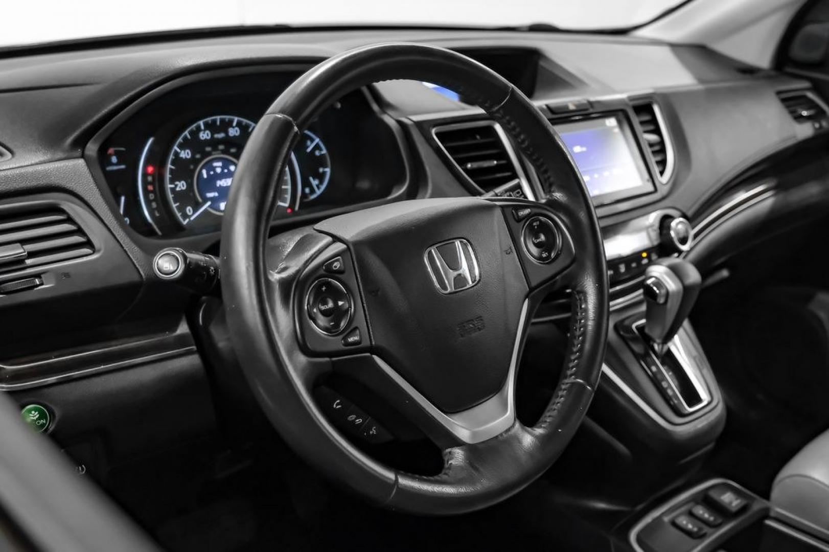 2015 Obsidian Blue Pearl /Gray Honda CR-V EX-L (2HKRM3H71FH) with an 2.4L I4 DOHC 16V i-VTEC engine, CVT transmission, located at 15300 Midway Rd., Addison, TX, 75001, (972) 702-0011, 32.958321, -96.838074- Photo#20