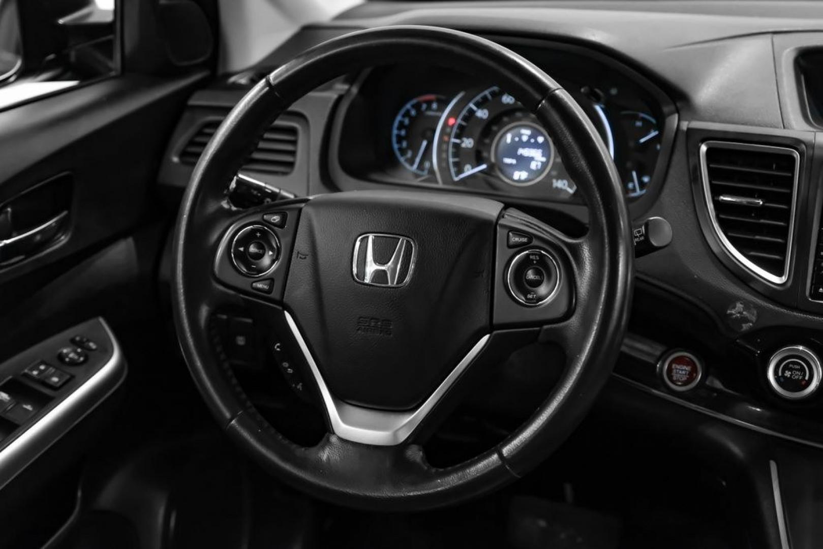 2015 Obsidian Blue Pearl /Gray Honda CR-V EX-L (2HKRM3H71FH) with an 2.4L I4 DOHC 16V i-VTEC engine, CVT transmission, located at 15300 Midway Rd., Addison, TX, 75001, (972) 702-0011, 32.958321, -96.838074- Photo#21