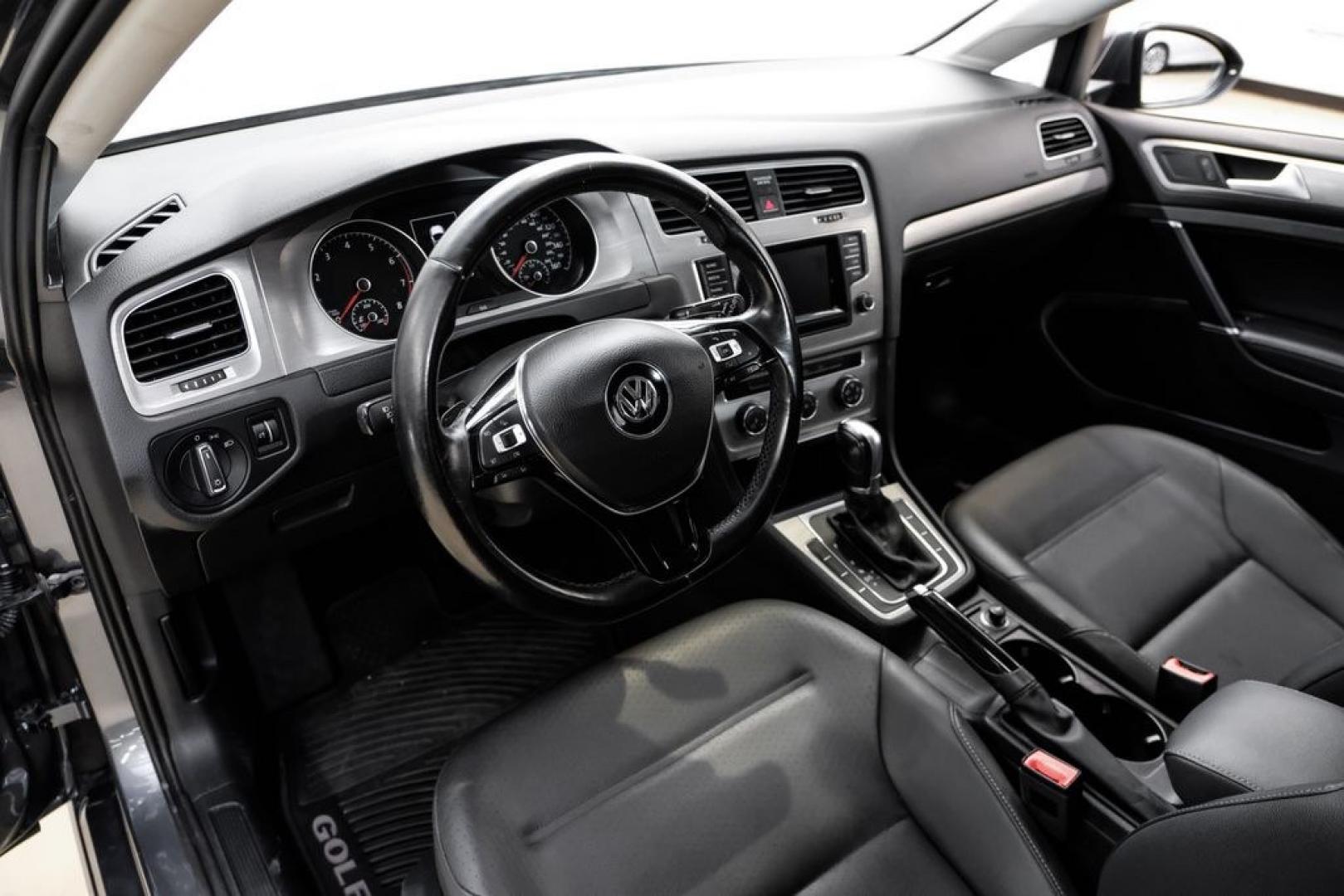 2015 Platinum Gray Metallic /Titan Black Volkswagen Golf TSI S 4-Door (3VW217AU0FM) with an 1.8L I4 Turbocharged DOHC 16V ULEV II 170hp engine, Automatic transmission, located at 15300 Midway Rd., Addison, TX, 75001, (972) 702-0011, 32.958321, -96.838074- Photo#2