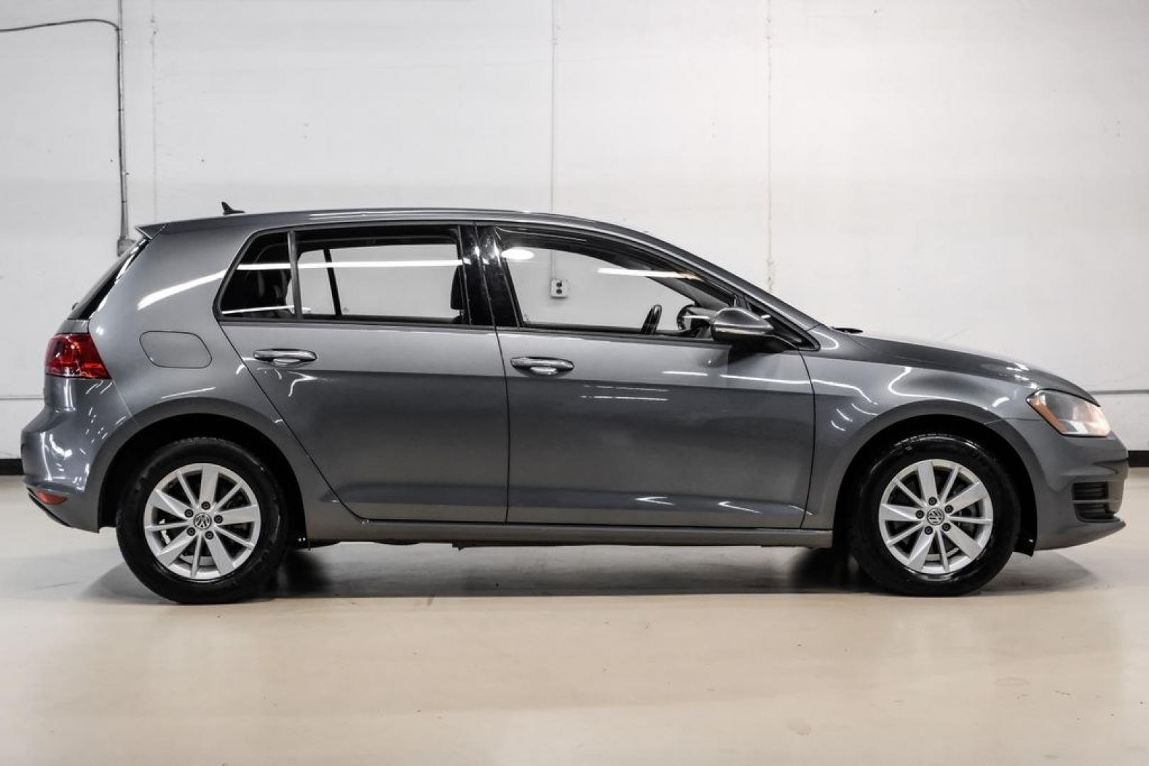2015 Platinum Gray Metallic /Titan Black Volkswagen Golf TSI S 4-Door (3VW217AU0FM) with an 1.8L I4 Turbocharged DOHC 16V ULEV II 170hp engine, Automatic transmission, located at 15300 Midway Rd., Addison, TX, 75001, (972) 702-0011, 32.958321, -96.838074- Photo#6