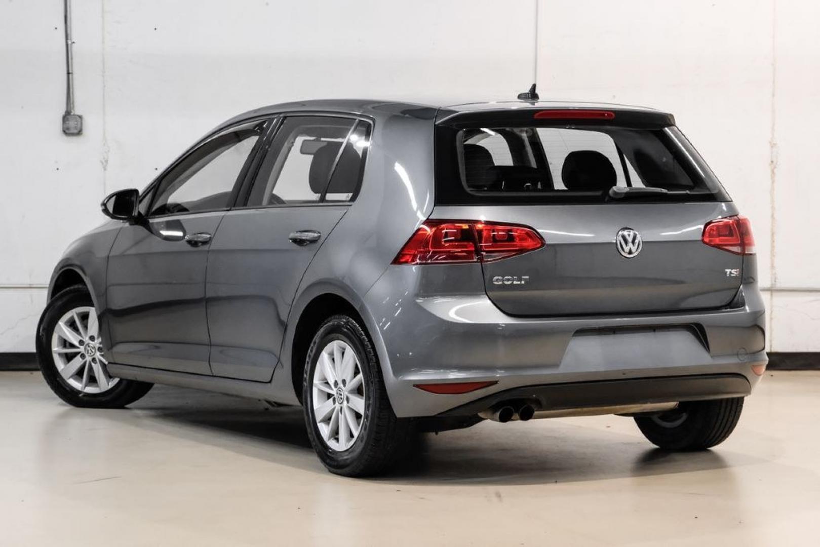 2015 Platinum Gray Metallic /Titan Black Volkswagen Golf TSI S 4-Door (3VW217AU0FM) with an 1.8L I4 Turbocharged DOHC 16V ULEV II 170hp engine, Automatic transmission, located at 15300 Midway Rd., Addison, TX, 75001, (972) 702-0011, 32.958321, -96.838074- Photo#9