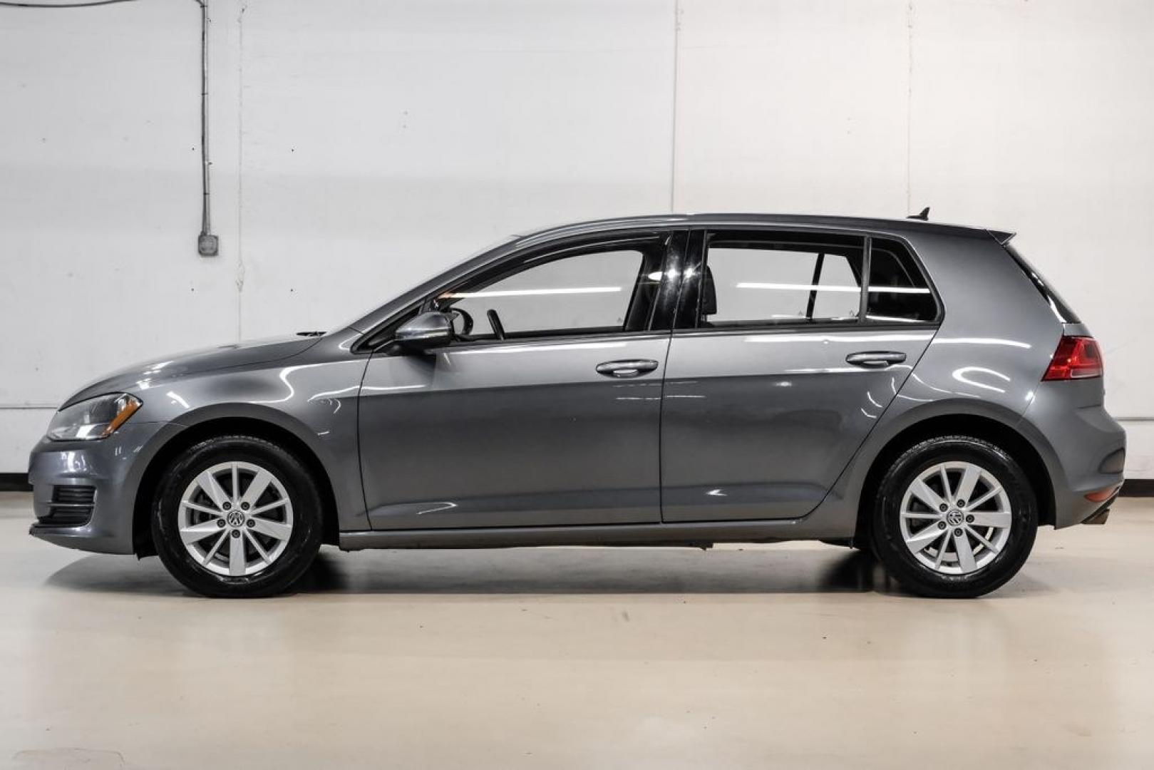 2015 Platinum Gray Metallic /Titan Black Volkswagen Golf TSI S 4-Door (3VW217AU0FM) with an 1.8L I4 Turbocharged DOHC 16V ULEV II 170hp engine, Automatic transmission, located at 15300 Midway Rd., Addison, TX, 75001, (972) 702-0011, 32.958321, -96.838074- Photo#10