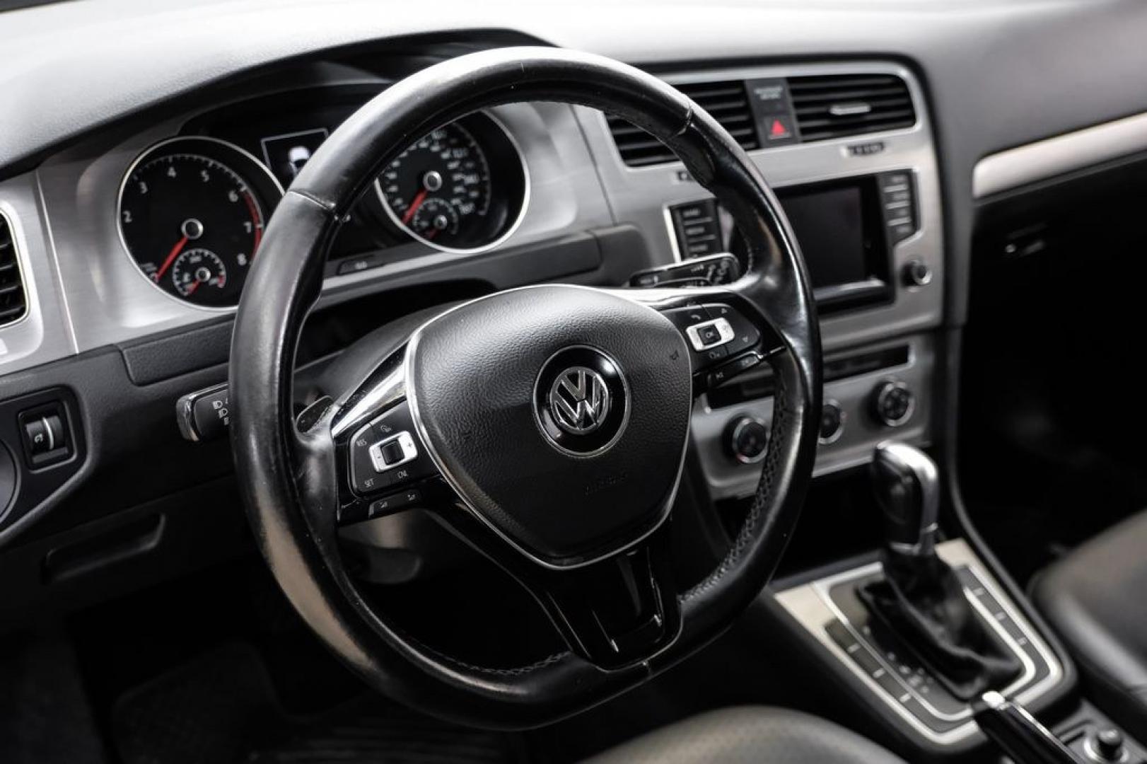 2015 Platinum Gray Metallic /Titan Black Volkswagen Golf TSI S 4-Door (3VW217AU0FM) with an 1.8L I4 Turbocharged DOHC 16V ULEV II 170hp engine, Automatic transmission, located at 15300 Midway Rd., Addison, TX, 75001, (972) 702-0011, 32.958321, -96.838074- Photo#14
