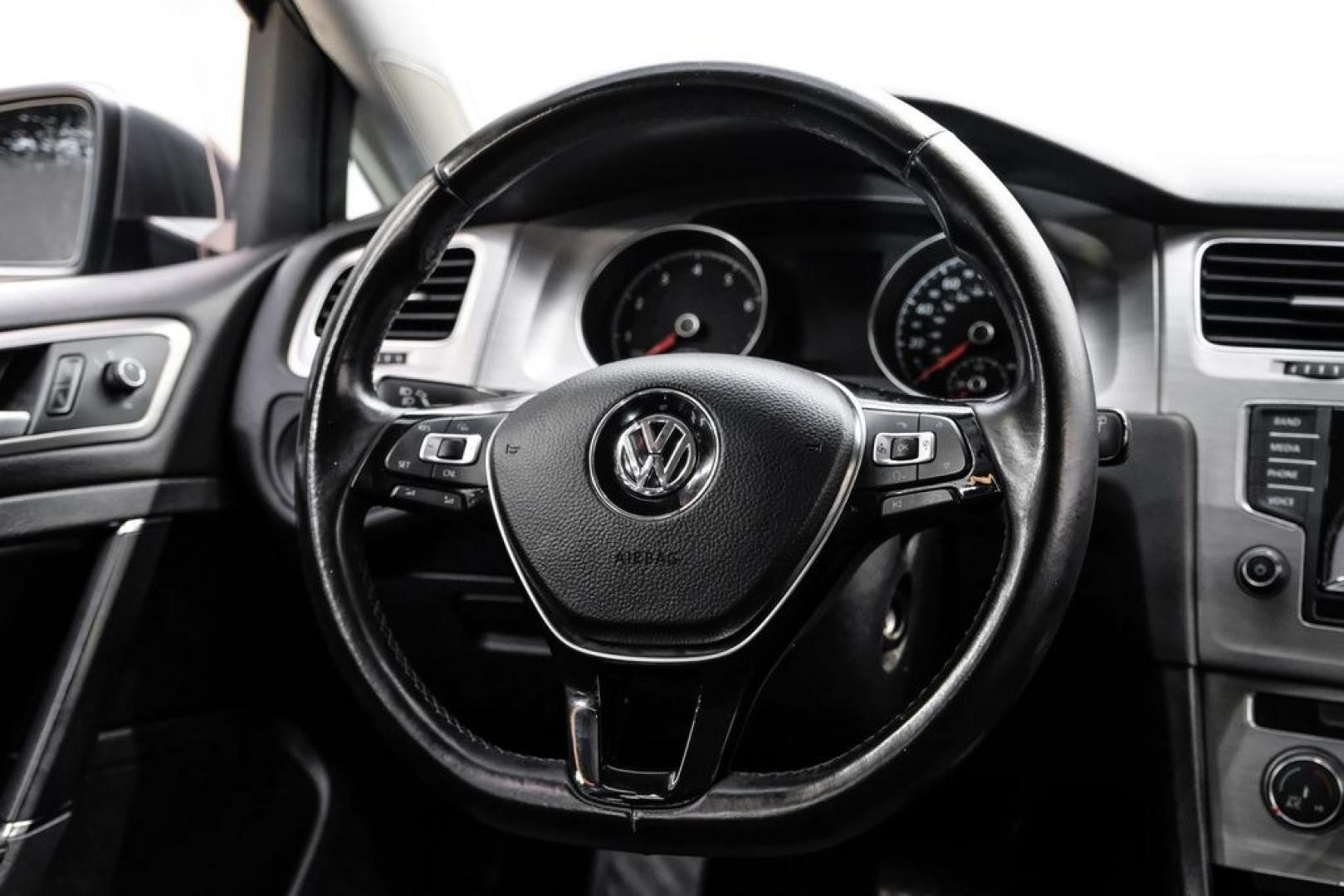 2015 Platinum Gray Metallic /Titan Black Volkswagen Golf TSI S 4-Door (3VW217AU0FM) with an 1.8L I4 Turbocharged DOHC 16V ULEV II 170hp engine, Automatic transmission, located at 15300 Midway Rd., Addison, TX, 75001, (972) 702-0011, 32.958321, -96.838074- Photo#15