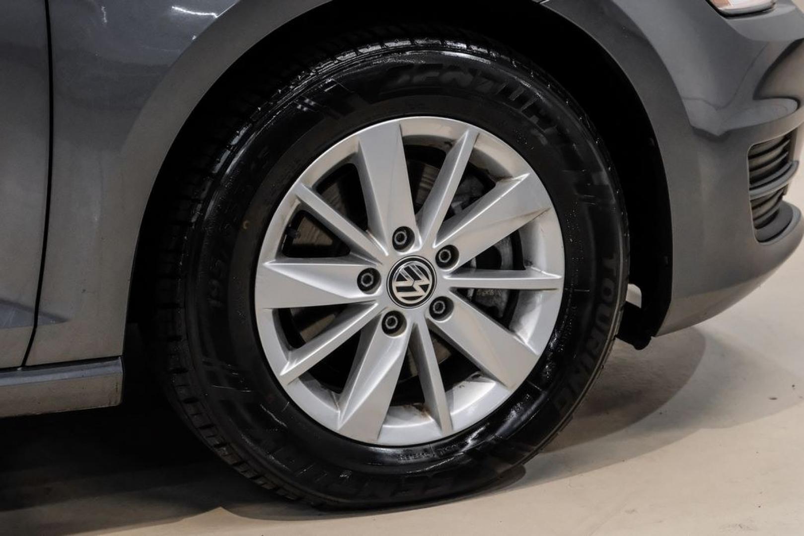 2015 Platinum Gray Metallic /Titan Black Volkswagen Golf TSI S 4-Door (3VW217AU0FM) with an 1.8L I4 Turbocharged DOHC 16V ULEV II 170hp engine, Automatic transmission, located at 15300 Midway Rd., Addison, TX, 75001, (972) 702-0011, 32.958321, -96.838074- Photo#53