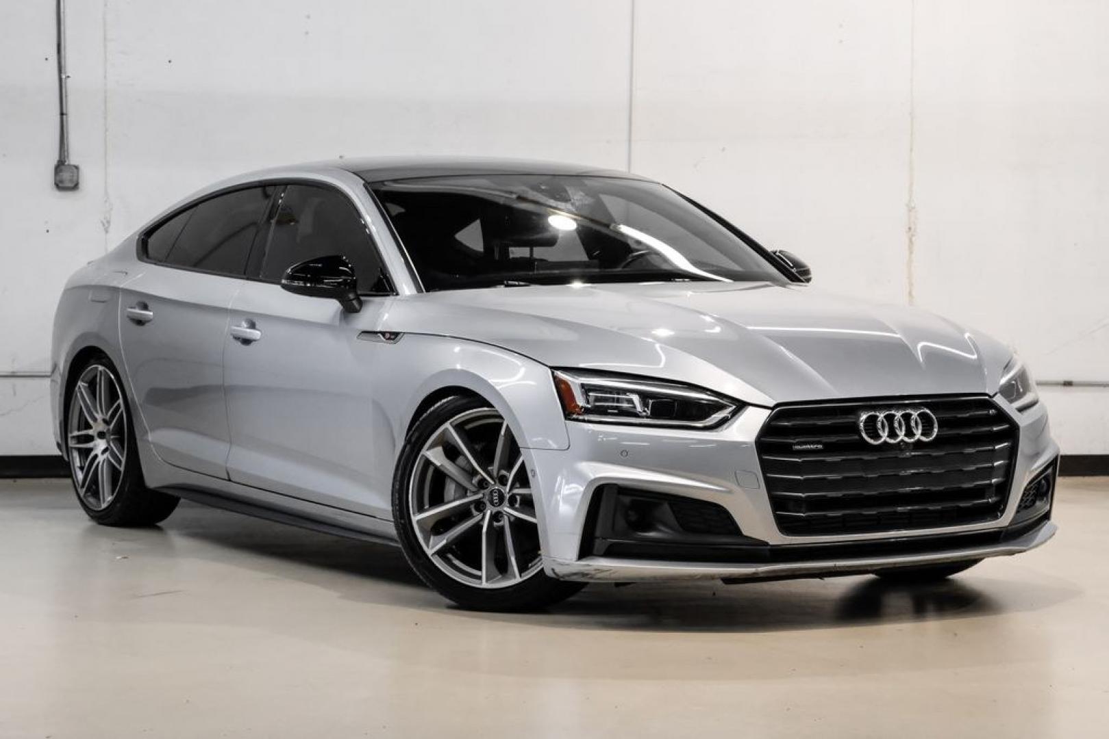 2019 Silver Metallic /Black Audi A5 Sportback Prestige (WAUFNCF55KA) with an 2.0L 4-Cylinder TFSI engine, Automatic transmission, located at 15300 Midway Rd., Addison, TX, 75001, (972) 702-0011, 32.958321, -96.838074- Photo#6