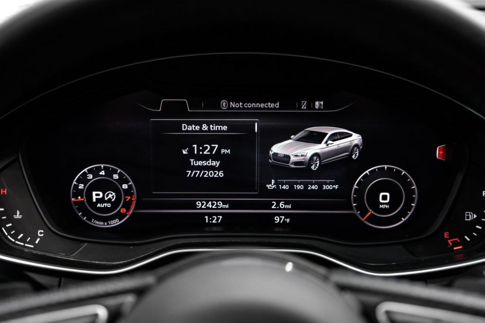 2019 Silver Metallic /Black Audi A5 Sportback Prestige (WAUFNCF55KA) with an 2.0L 4-Cylinder TFSI engine, Automatic transmission, located at 15300 Midway Rd., Addison, TX, 75001, (972) 702-0011, 32.958321, -96.838074- Photo#18