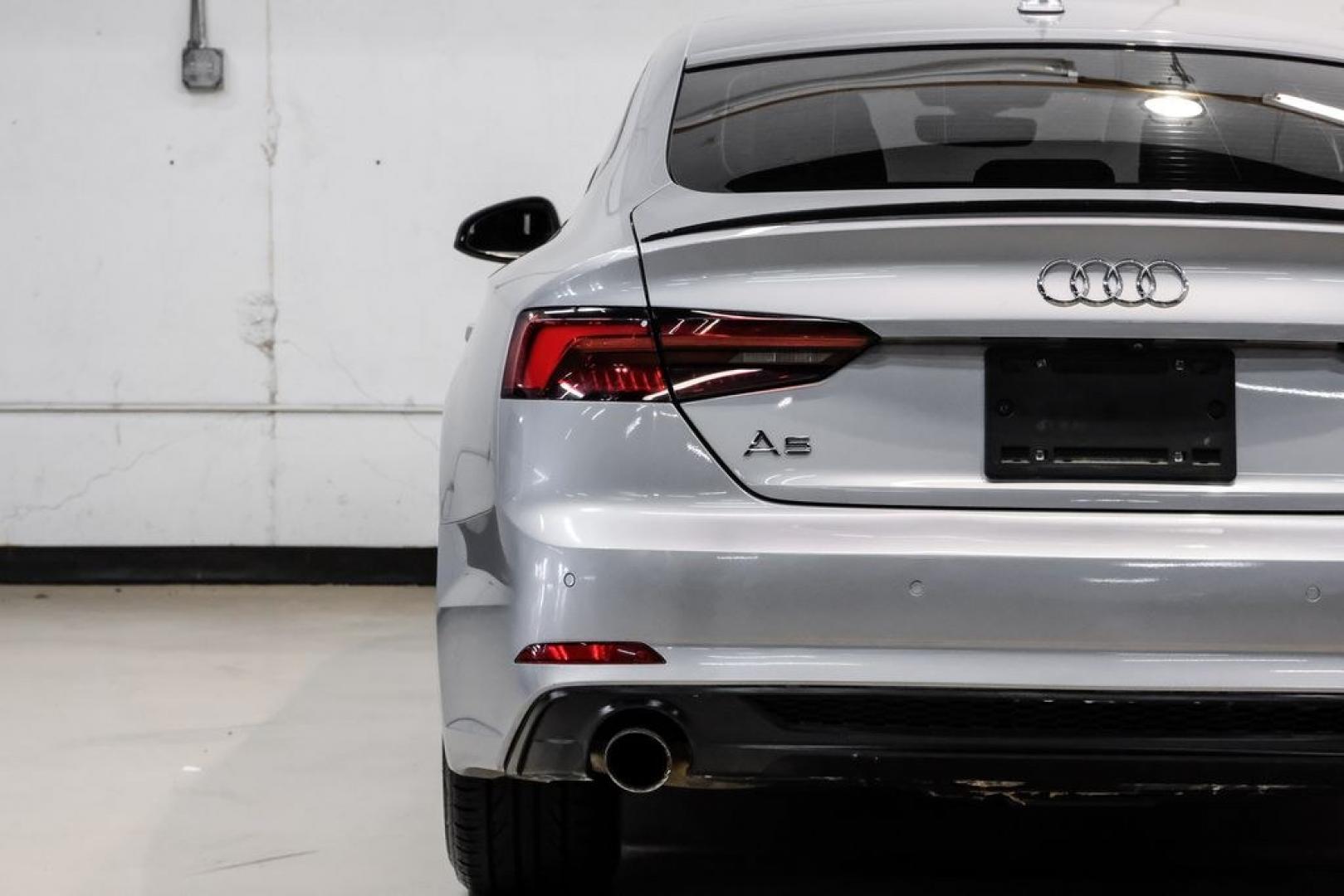 2019 Silver Metallic /Black Audi A5 Sportback Prestige (WAUFNCF55KA) with an 2.0L 4-Cylinder TFSI engine, Automatic transmission, located at 15300 Midway Rd., Addison, TX, 75001, (972) 702-0011, 32.958321, -96.838074- Photo#42