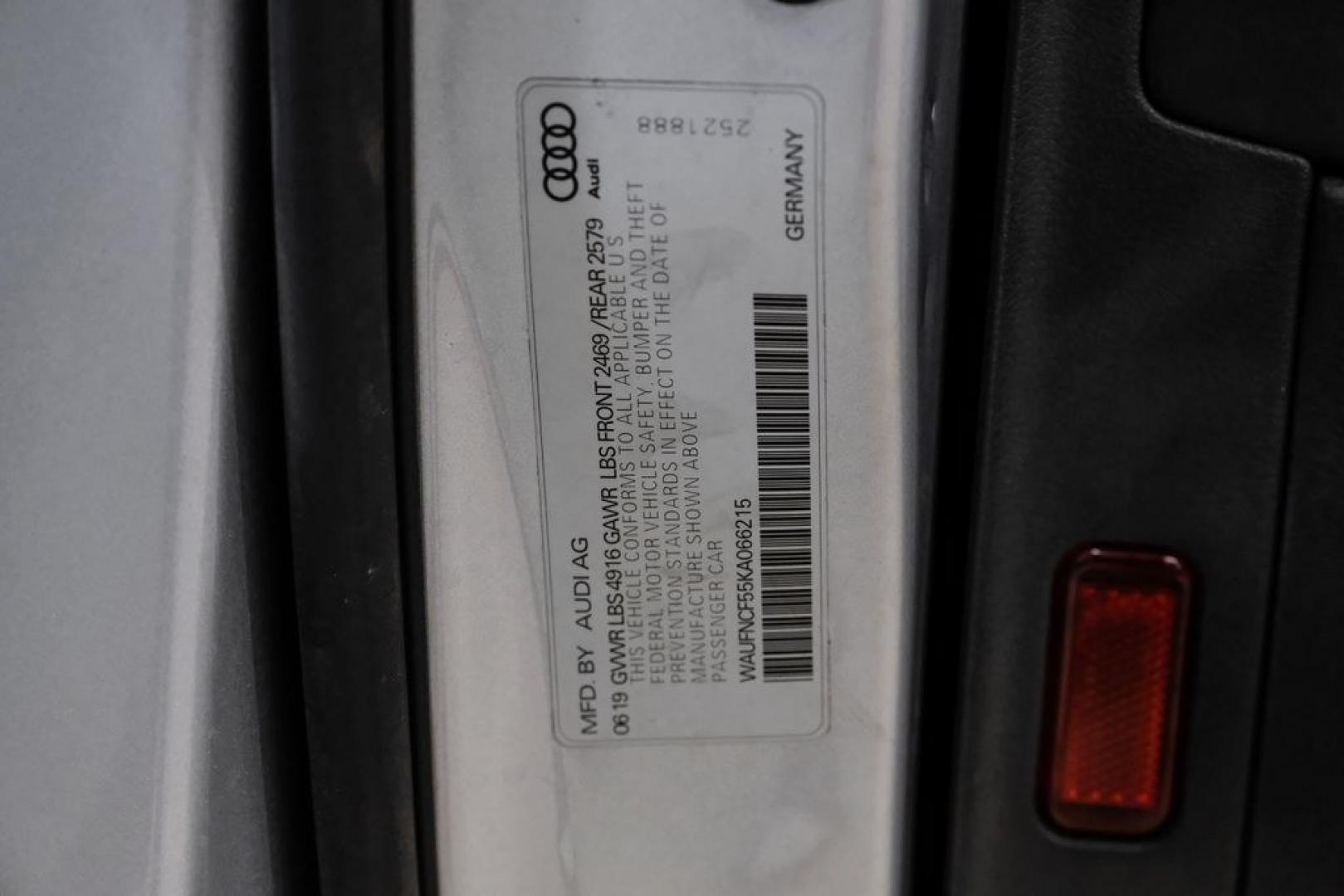 2019 Silver Metallic /Black Audi A5 Sportback Prestige (WAUFNCF55KA) with an 2.0L 4-Cylinder TFSI engine, Automatic transmission, located at 15300 Midway Rd., Addison, TX, 75001, (972) 702-0011, 32.958321, -96.838074- Photo#53