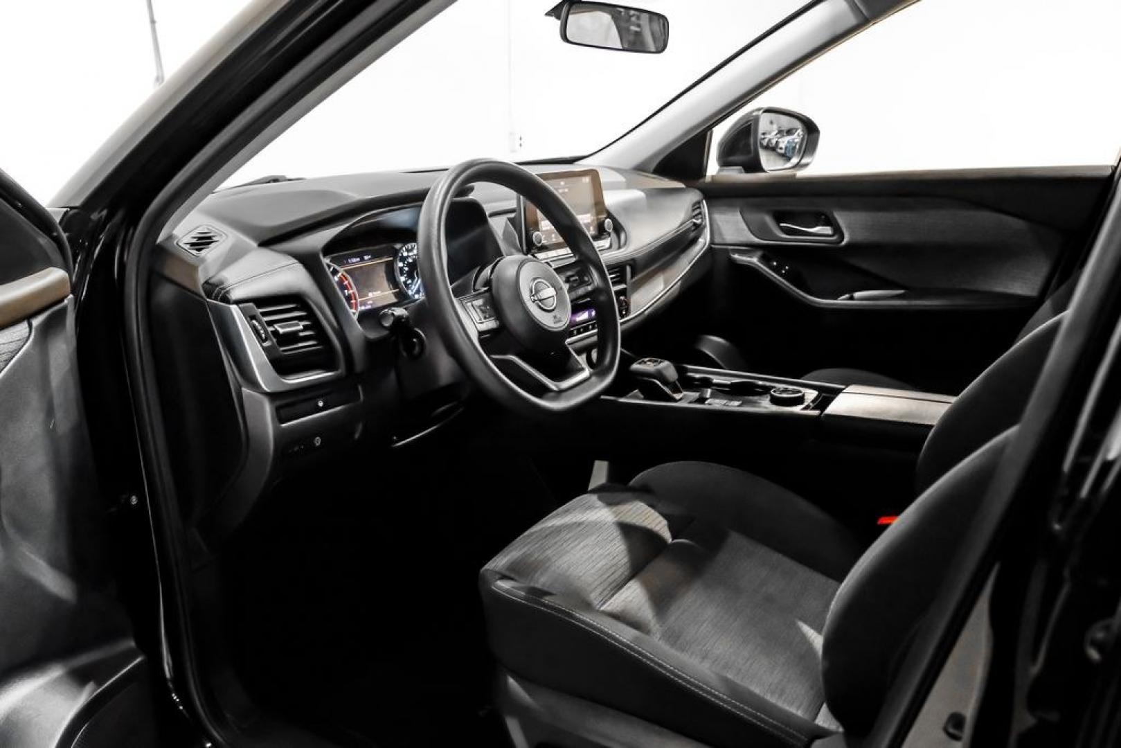 2023 Super Black /Charcoal Nissan Rogue SV (JN8BT3BB7PW) with an 1.5L I3 Turbocharged DOHC 12V LEV3-ULEV50 201hp engine, CVT transmission, located at 15300 Midway Rd., Addison, TX, 75001, (972) 702-0011, 32.958321, -96.838074- Photo#2