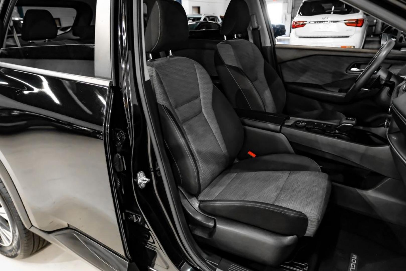 2023 Super Black /Charcoal Nissan Rogue SV (JN8BT3BB7PW) with an 1.5L I3 Turbocharged DOHC 12V LEV3-ULEV50 201hp engine, CVT transmission, located at 15300 Midway Rd., Addison, TX, 75001, (972) 702-0011, 32.958321, -96.838074- Photo#32