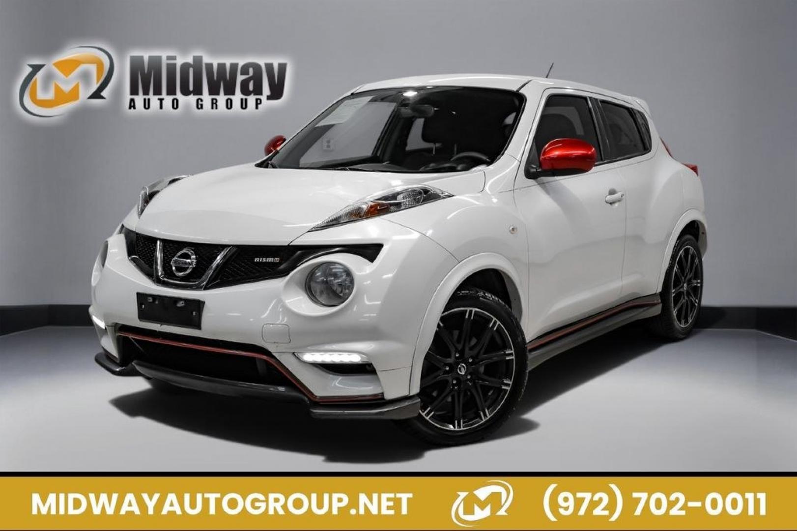 2013 Pearl White /Nismo Nissan Juke NISMO (JN8AF5MRXDT) with an 1.6L I4 DOHC 16V engine, Manual transmission, located at 15300 Midway Rd., Addison, TX, 75001, (972) 702-0011, 32.958321, -96.838074- Photo#0