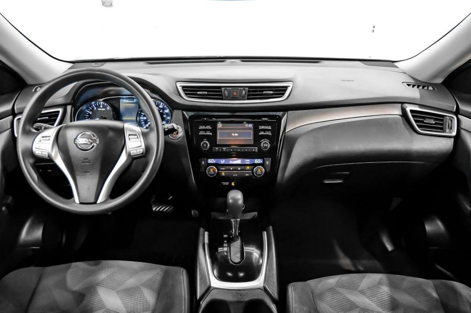 2015 Super Black /Charcoal Nissan Rogue SV (5N1AT2ML0FC) with an 2.5L I4 DOHC 16V engine, CVT transmission, located at 15300 Midway Rd., Addison, TX, 75001, (972) 702-0011, 32.958321, -96.838074- Photo#20