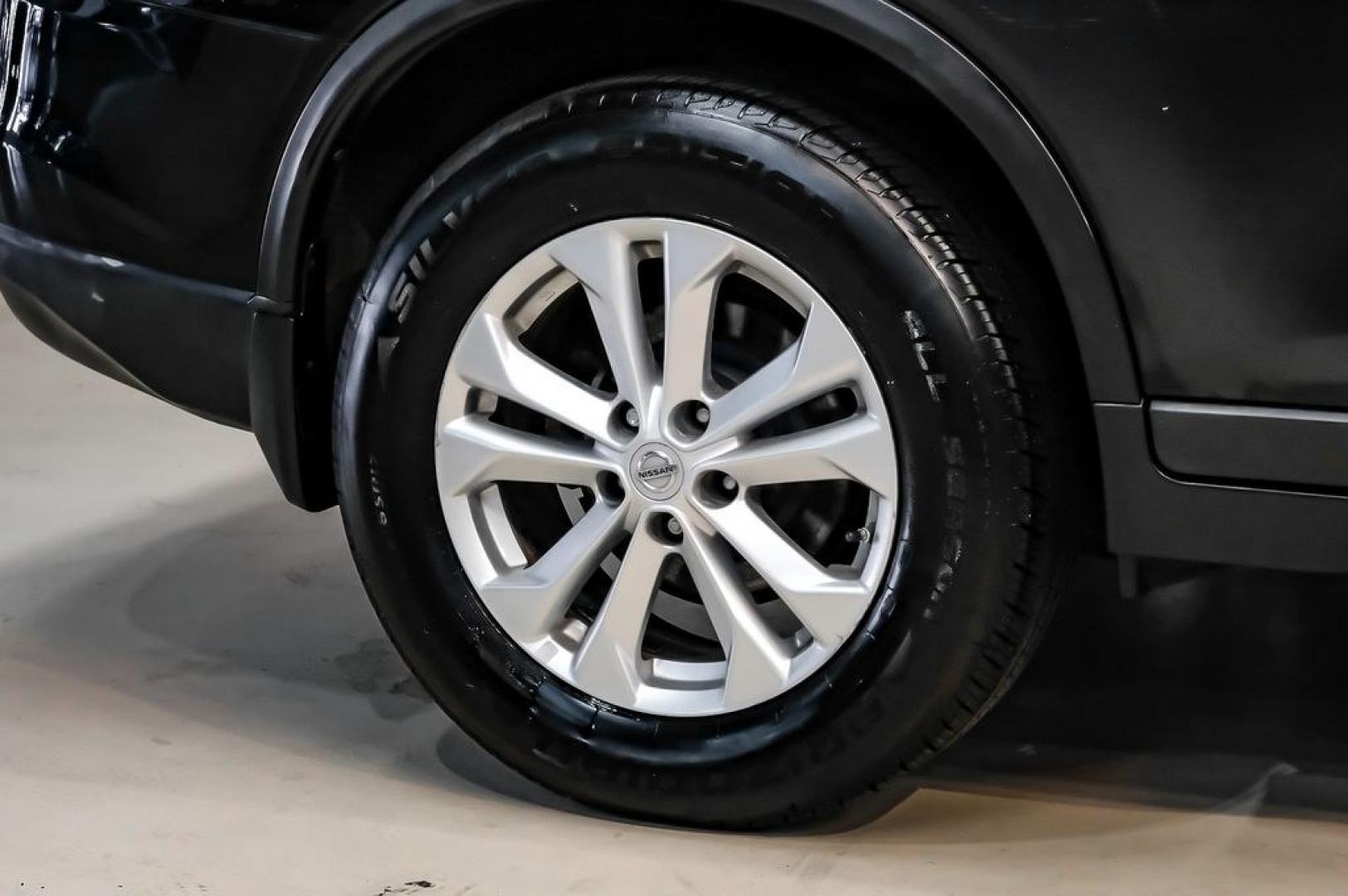 2015 Super Black /Charcoal Nissan Rogue SV (5N1AT2ML0FC) with an 2.5L I4 DOHC 16V engine, CVT transmission, located at 15300 Midway Rd., Addison, TX, 75001, (972) 702-0011, 32.958321, -96.838074- Photo#60