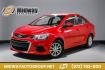 2018 Red /Jet Black/Dark Titanium Chevrolet Sonic LT (1G1JD5SH5J4) with an ECOTEC 1.8L I4 DOHC VVT engine, Automatic transmission, located at 15300 Midway Rd., Addison, TX, 75001, (972) 702-0011, 32.958321, -96.838074- Photo#0