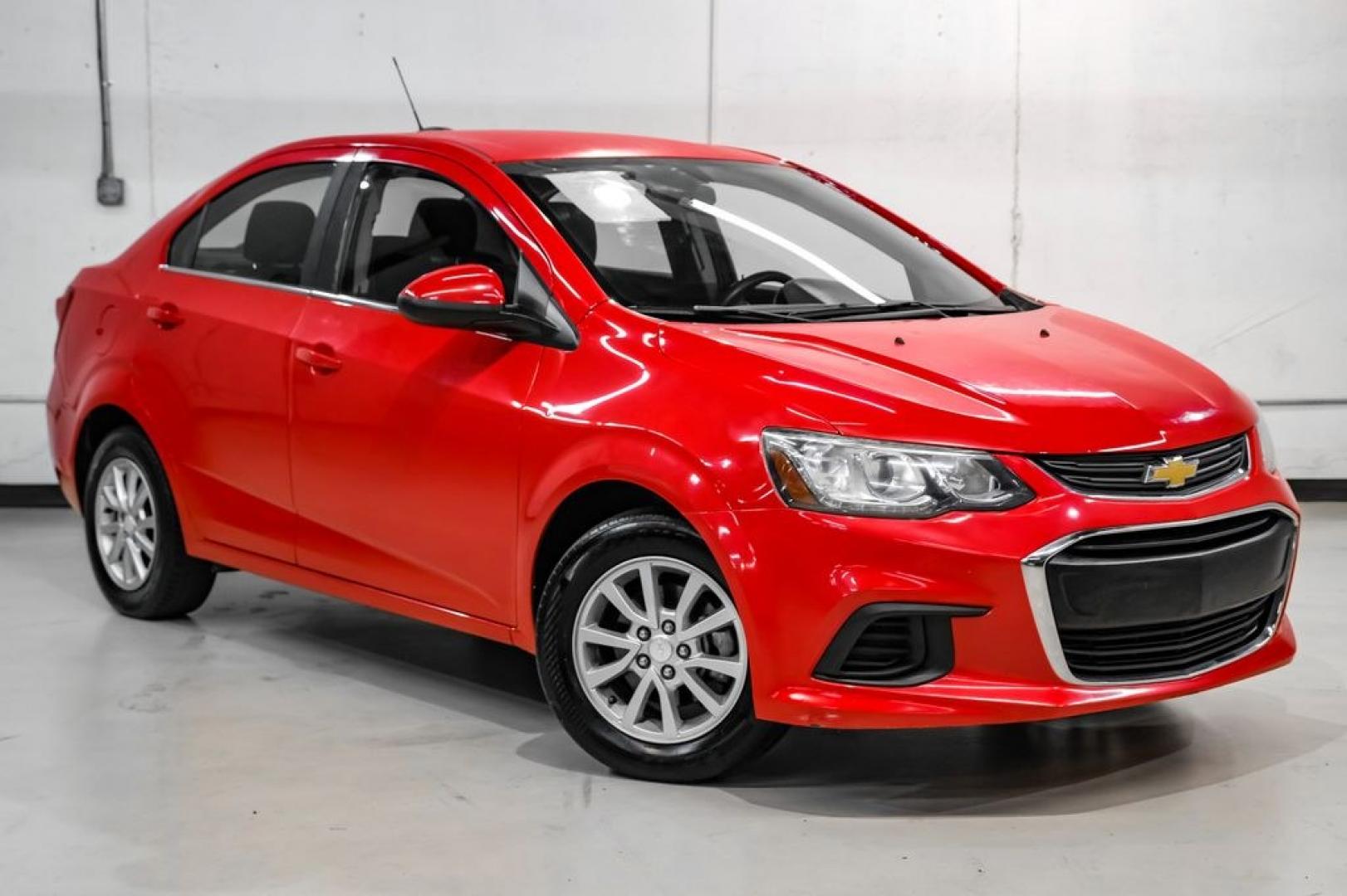 2018 Red /Jet Black/Dark Titanium Chevrolet Sonic LT (1G1JD5SH5J4) with an ECOTEC 1.8L I4 DOHC VVT engine, Automatic transmission, located at 15300 Midway Rd., Addison, TX, 75001, (972) 702-0011, 32.958321, -96.838074- Photo#5