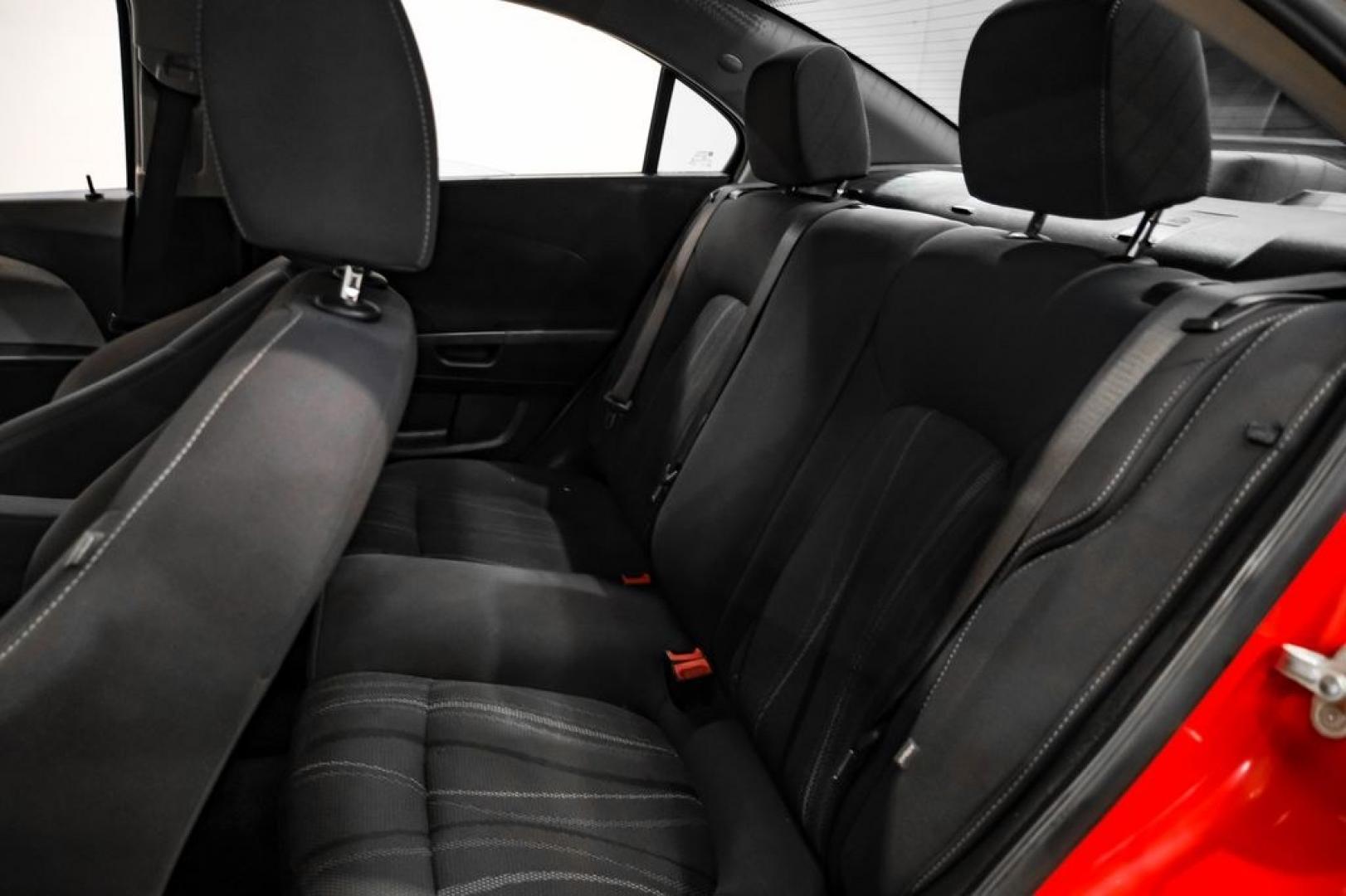 2018 Red /Jet Black/Dark Titanium Chevrolet Sonic LT (1G1JD5SH5J4) with an ECOTEC 1.8L I4 DOHC VVT engine, Automatic transmission, located at 15300 Midway Rd., Addison, TX, 75001, (972) 702-0011, 32.958321, -96.838074- Photo#35
