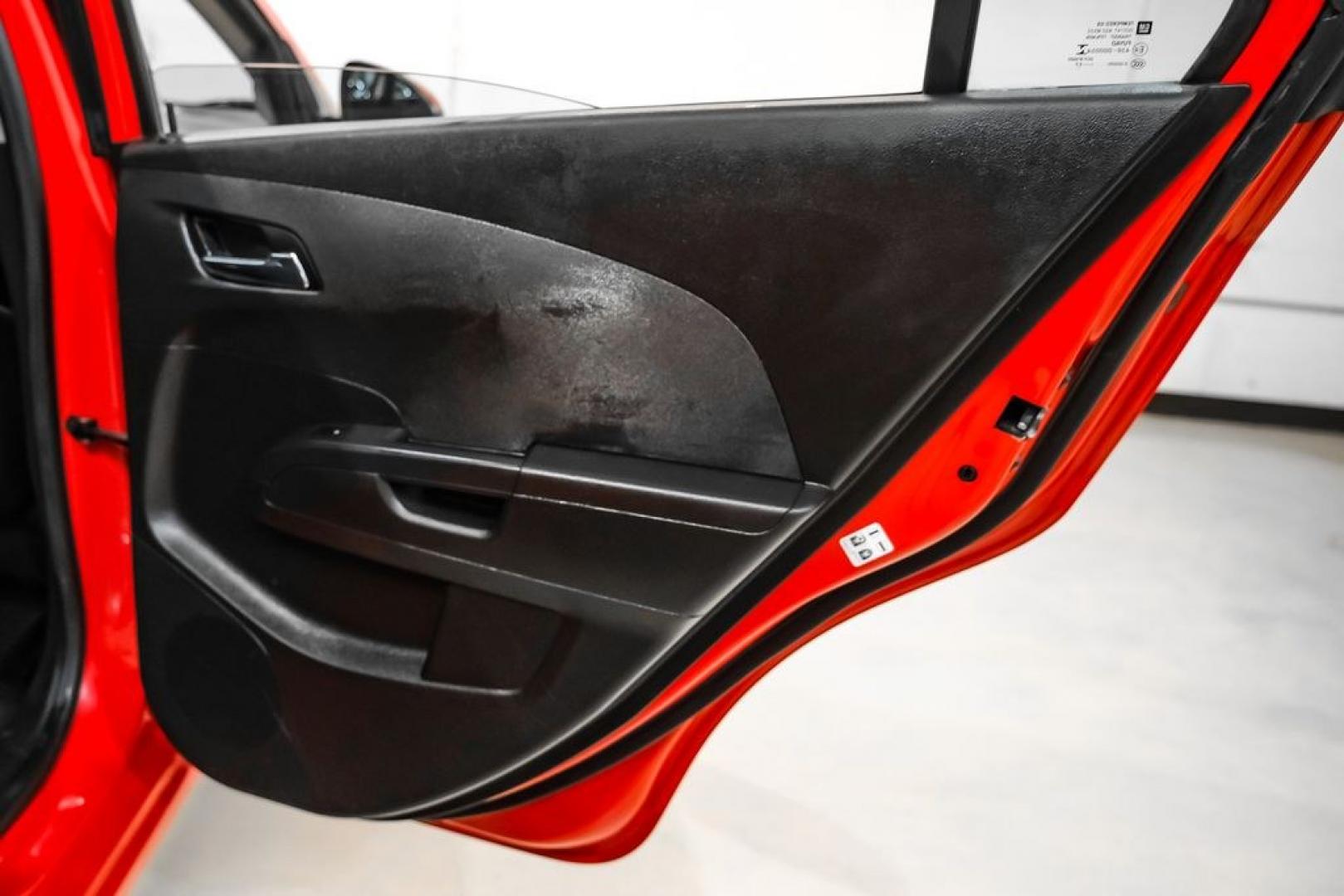 2018 Red /Jet Black/Dark Titanium Chevrolet Sonic LT (1G1JD5SH5J4) with an ECOTEC 1.8L I4 DOHC VVT engine, Automatic transmission, located at 15300 Midway Rd., Addison, TX, 75001, (972) 702-0011, 32.958321, -96.838074- Photo#42