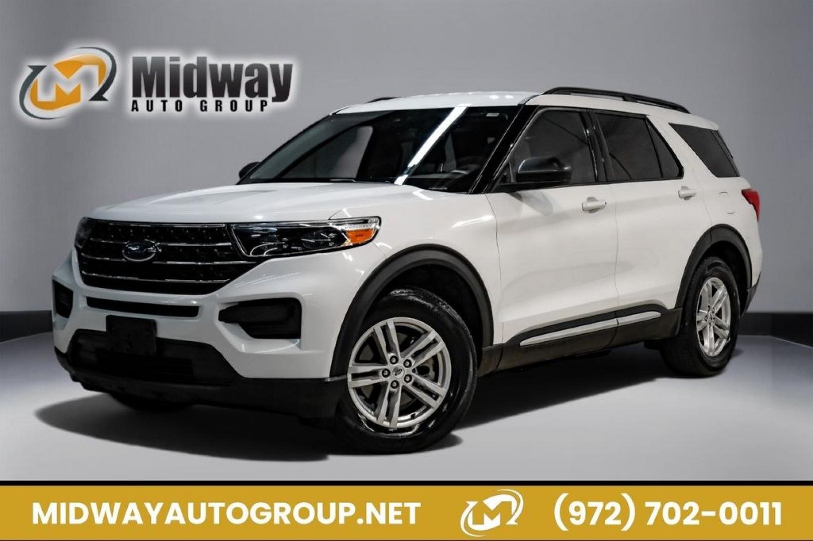 2023 White Metallic /Ebony Ford Explorer XLT (1FMSK7DHXPG) with an 2.3L EcoBoost I-4 engine, Automatic transmission, located at 15300 Midway Rd., Addison, TX, 75001, (972) 702-0011, 32.958321, -96.838074- Photo#0