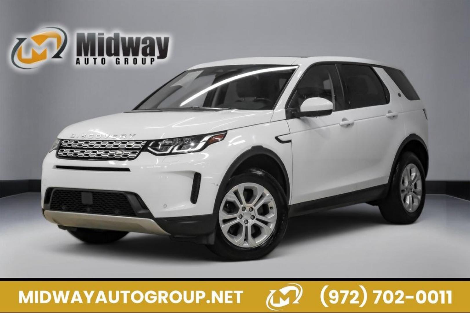 2022 Fuji White /Acorn Land Rover Discovery Sport S (SALCJ2FX0NH) with an 2.0L I4 Turbocharged engine, Automatic transmission, located at 15300 Midway Rd., Addison, TX, 75001, (972) 702-0011, 32.958321, -96.838074- Photo#0