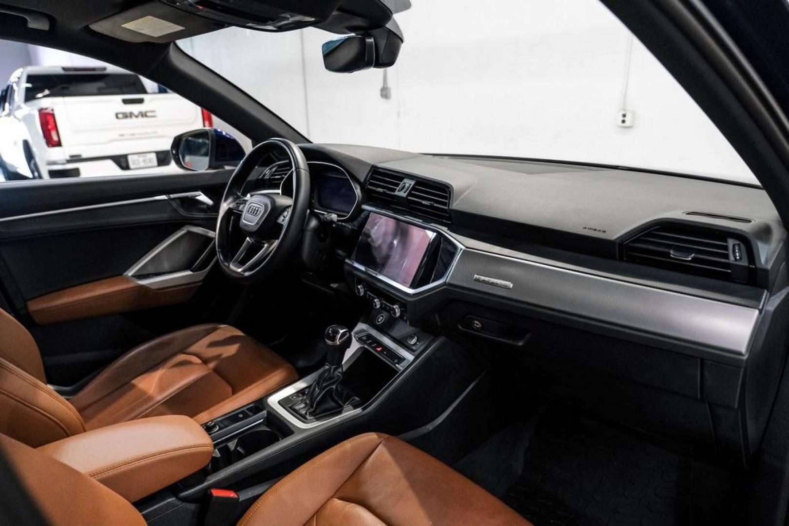2022 Navarra Blue Metallic /Okapi Brown Audi Q3 Premium (WA1DECF31N1) with an 2.0L 4-Cylinder TFSI engine, Automatic transmission, located at 15300 Midway Rd., Addison, TX, 75001, (972) 702-0011, 32.958321, -96.838074- Photo#11