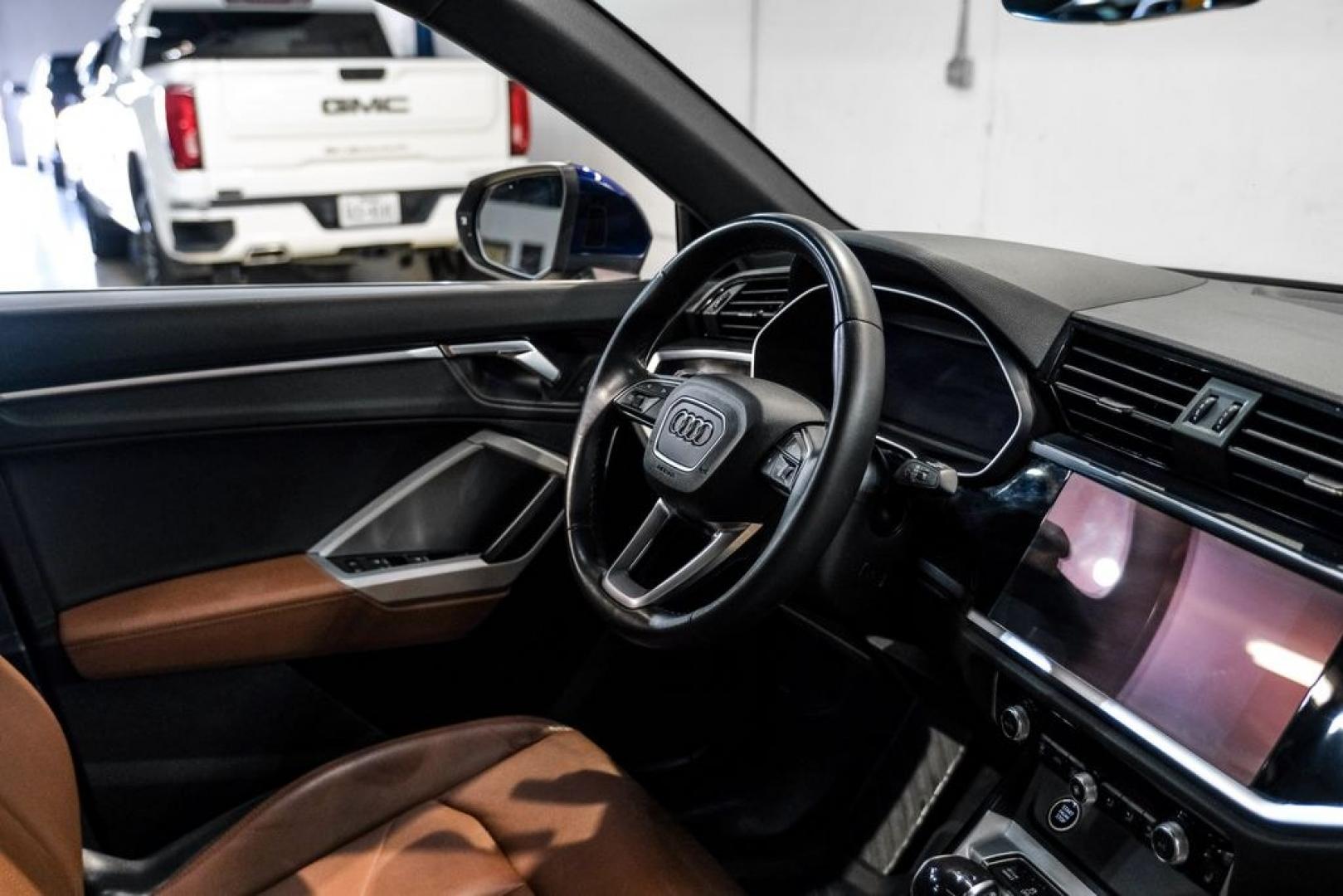 2022 Navarra Blue Metallic /Okapi Brown Audi Q3 Premium (WA1DECF31N1) with an 2.0L 4-Cylinder TFSI engine, Automatic transmission, located at 15300 Midway Rd., Addison, TX, 75001, (972) 702-0011, 32.958321, -96.838074- Photo#13