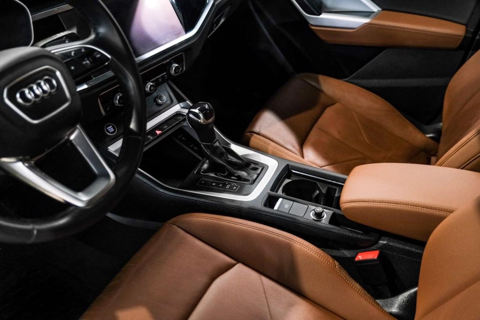 2022 Navarra Blue Metallic /Okapi Brown Audi Q3 Premium (WA1DECF31N1) with an 2.0L 4-Cylinder TFSI engine, Automatic transmission, located at 15300 Midway Rd., Addison, TX, 75001, (972) 702-0011, 32.958321, -96.838074- Photo#20