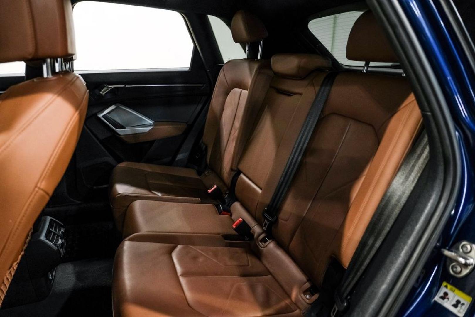 2022 Navarra Blue Metallic /Okapi Brown Audi Q3 Premium (WA1DECF31N1) with an 2.0L 4-Cylinder TFSI engine, Automatic transmission, located at 15300 Midway Rd., Addison, TX, 75001, (972) 702-0011, 32.958321, -96.838074- Photo#33