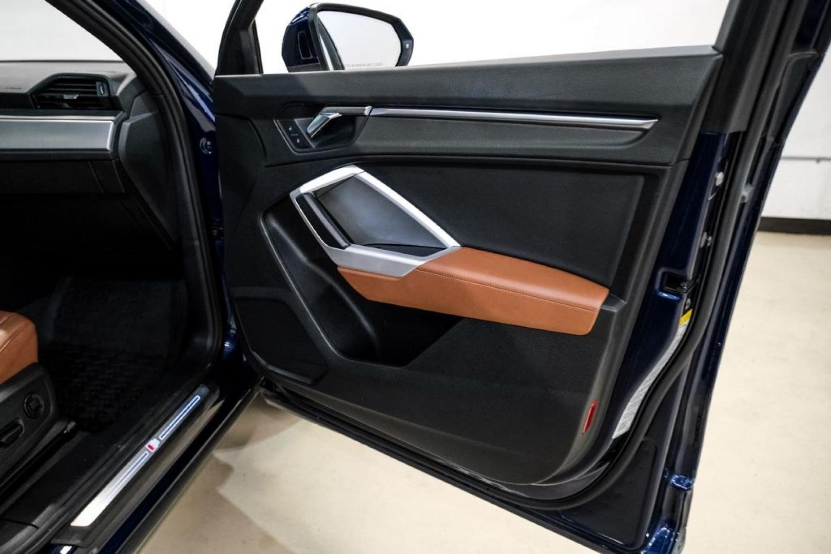 2022 Navarra Blue Metallic /Okapi Brown Audi Q3 Premium (WA1DECF31N1) with an 2.0L 4-Cylinder TFSI engine, Automatic transmission, located at 15300 Midway Rd., Addison, TX, 75001, (972) 702-0011, 32.958321, -96.838074- Photo#38
