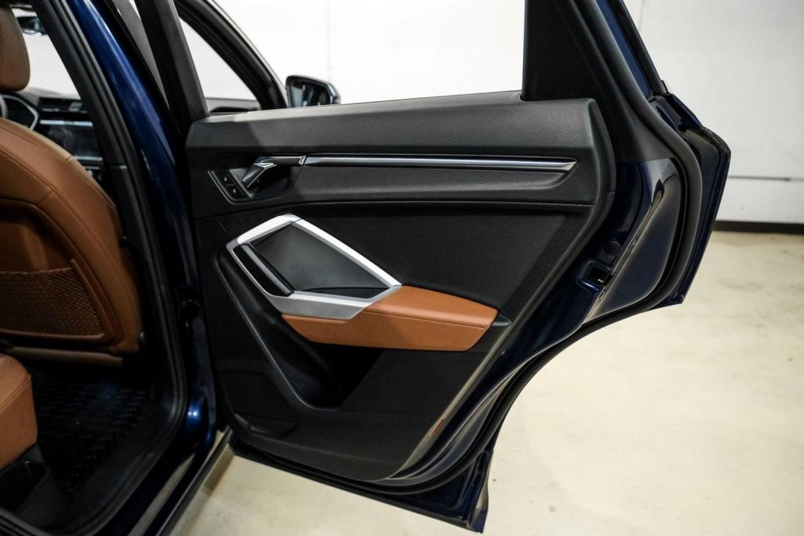 2022 Navarra Blue Metallic /Okapi Brown Audi Q3 Premium (WA1DECF31N1) with an 2.0L 4-Cylinder TFSI engine, Automatic transmission, located at 15300 Midway Rd., Addison, TX, 75001, (972) 702-0011, 32.958321, -96.838074- Photo#40