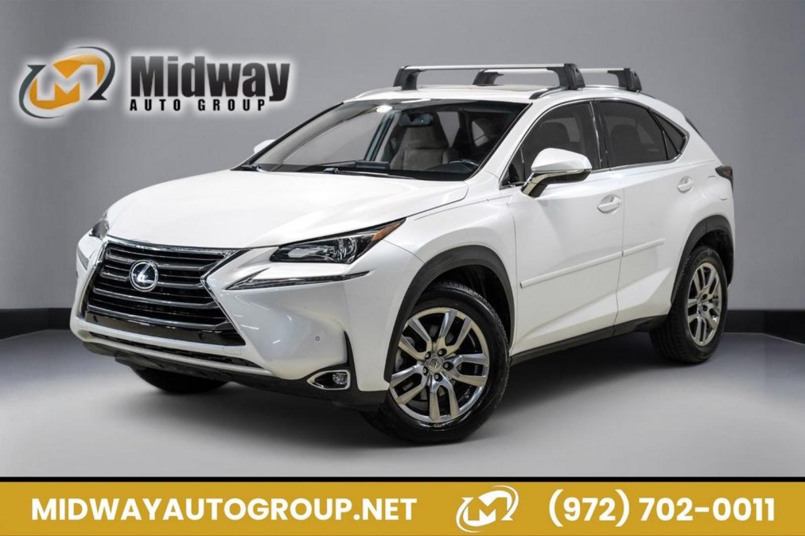2016 White Pearl /Flaxen Lexus NX 200t (JTJYARBZ8G2) with an 2.0L 16V DOHC engine, Automatic transmission, located at 15300 Midway Rd., Addison, TX, 75001, (972) 702-0011, 32.958321, -96.838074- Photo#0