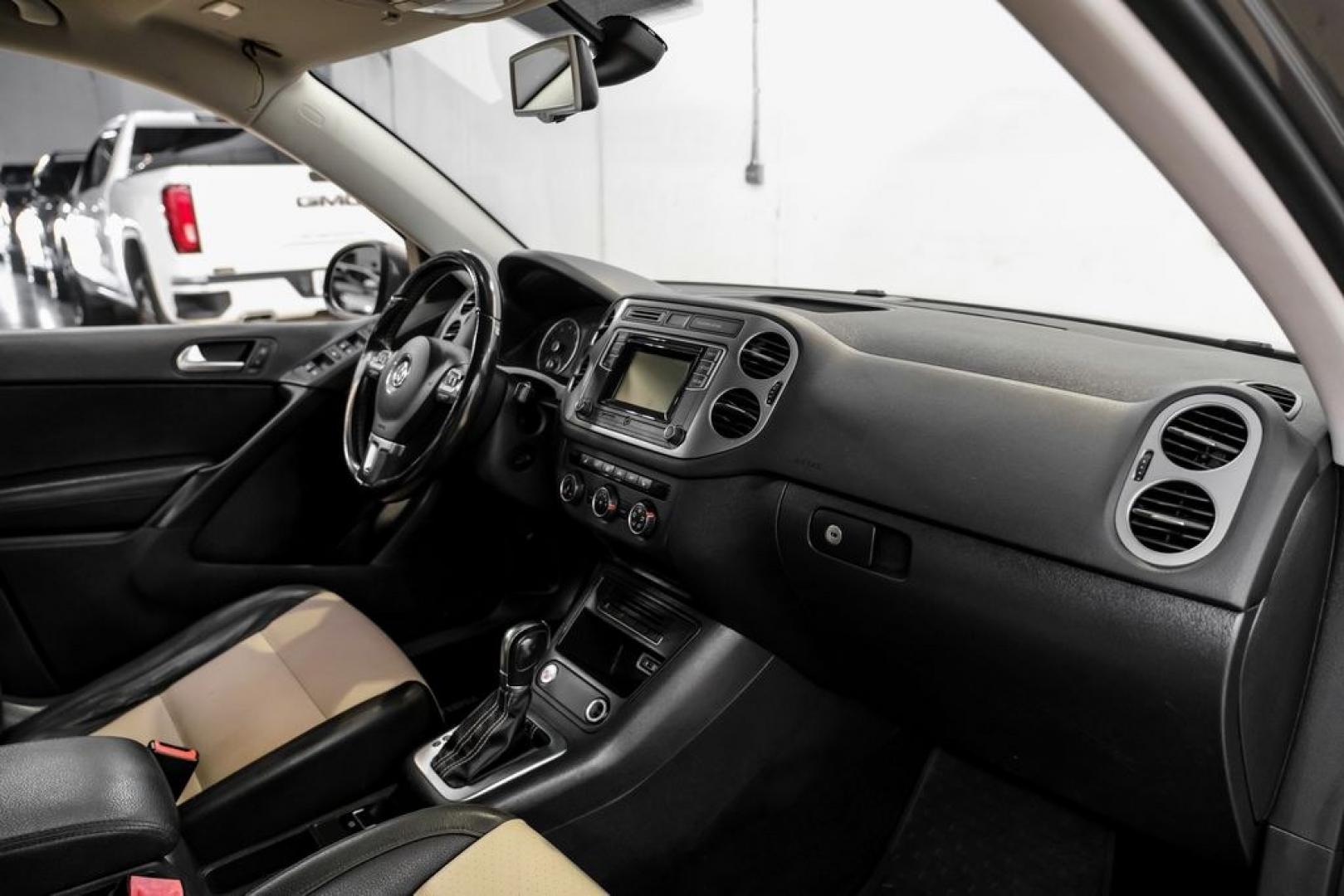 2016 Pepper / Gray /Two-Tone Beige/Black Volkswagen Tiguan S (WVGBV7AX0GW) with an 2.0L 4-Cylinder Turbocharged engine, Automatic transmission, located at 15300 Midway Rd., Addison, TX, 75001, (972) 702-0011, 32.958321, -96.838074- Photo#11