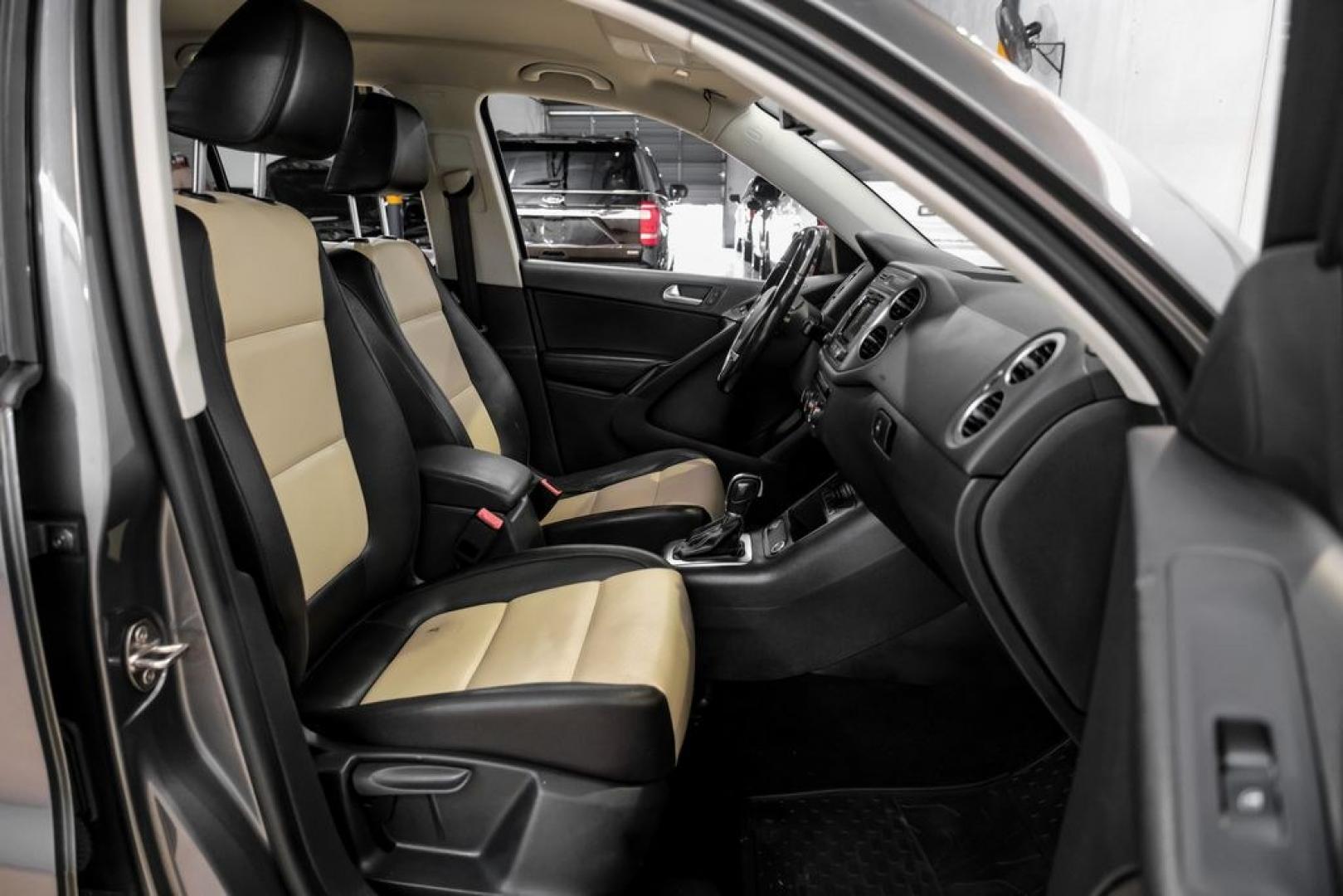 2016 Pepper / Gray /Two-Tone Beige/Black Volkswagen Tiguan S (WVGBV7AX0GW) with an 2.0L 4-Cylinder Turbocharged engine, Automatic transmission, located at 15300 Midway Rd., Addison, TX, 75001, (972) 702-0011, 32.958321, -96.838074- Photo#31