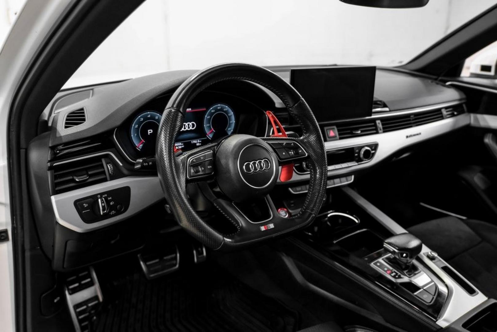 2020 Ibis White /Black Audi A4 45 Premium Plus (WAUENAF48LN) with an 2.0L I4 TFSI DOHC engine, Automatic transmission, located at 15300 Midway Rd., Addison, TX, 75001, (972) 702-0011, 32.958321, -96.838074- Photo#2