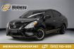 2019 Super Black /Charcoal Nissan Versa 1.6 SV (3N1CN7AP0KL) with an 1.6L 4-Cylinder DOHC 16V engine, CVT transmission, located at 15300 Midway Rd., Addison, TX, 75001, (972) 702-0011, 32.958321, -96.838074- Photo#0